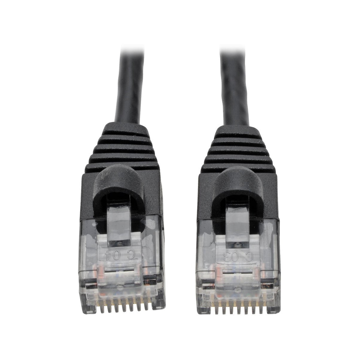Cat6a Snag Mold Slim Black 4ft