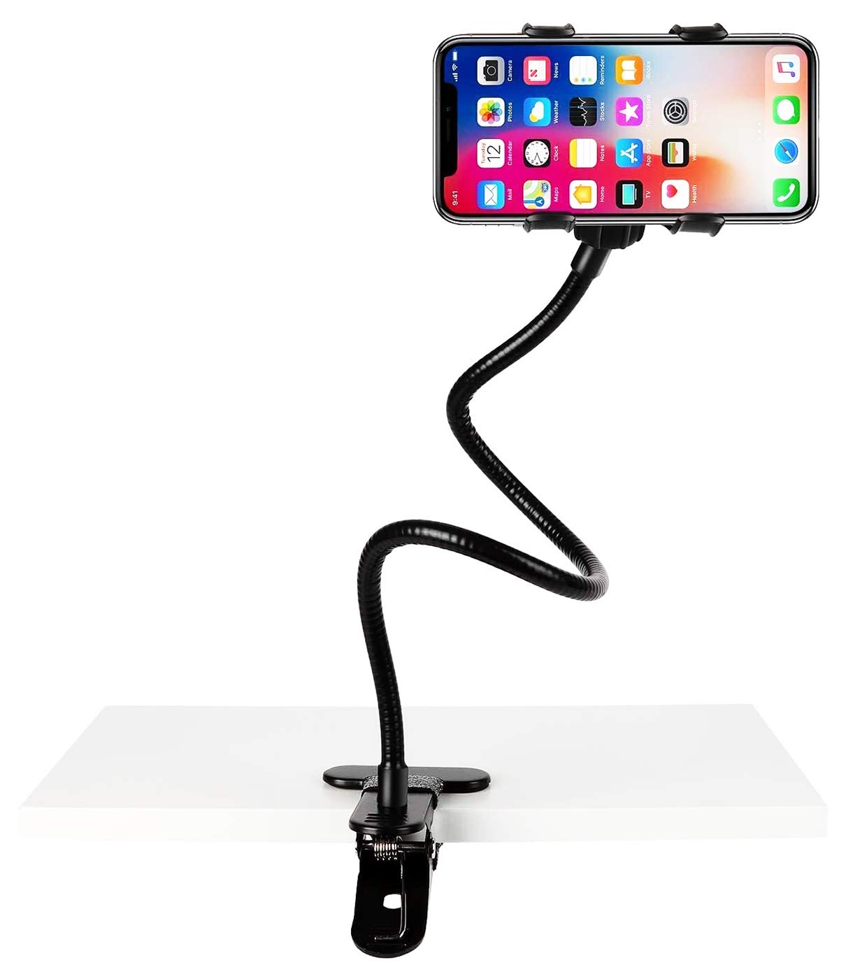 R Recomfit 360 Degree Rotating Universal Flexible Long Arm Mobile Phone Holder Mount Lazy Holder Kit Hands Free Mobile Phone Goo