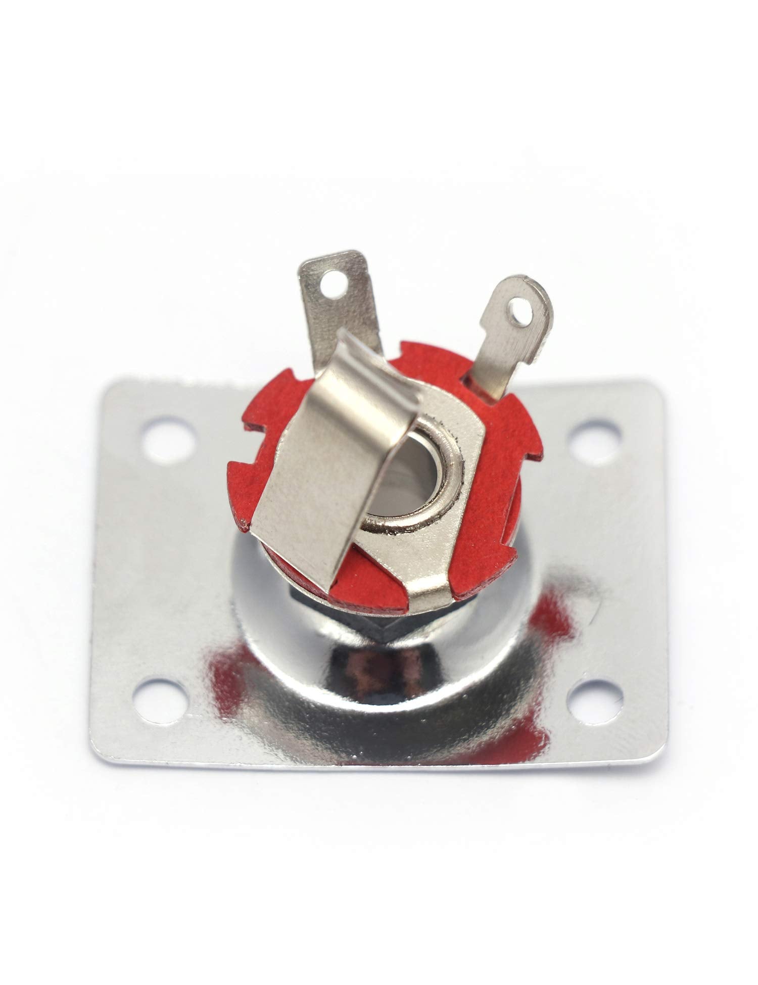 Metallor Output Input Jack Plate Socket For Tele Sg Style Electric Guitar Parts Replacement Chrome.