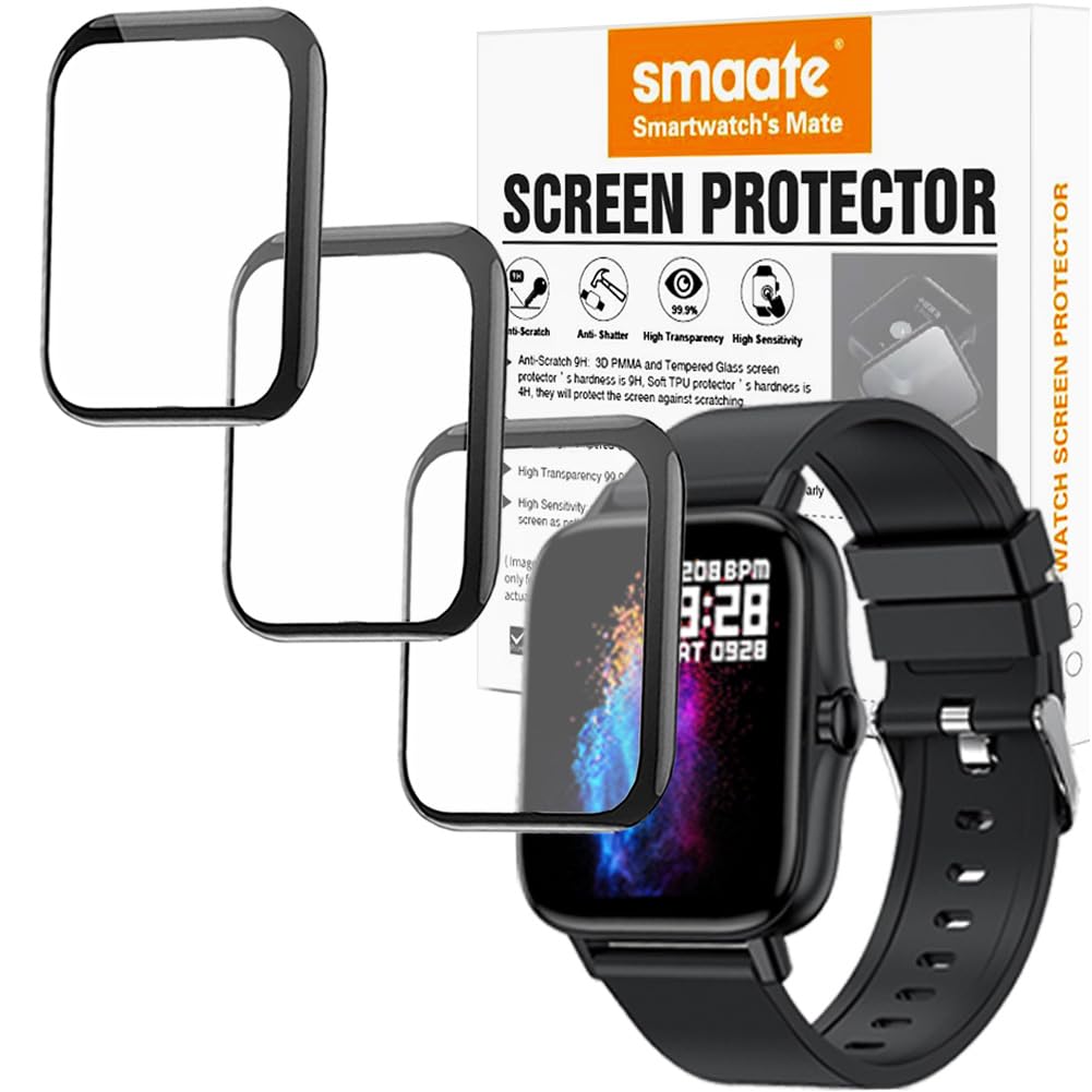 Smaate 3D Screen Protector 1.69    Or 1.7    Compatible With Emomir Id208Bt, Skg V7 V7 Pro, Laret I18, Boquaw P90, A Tgtga Y22 P