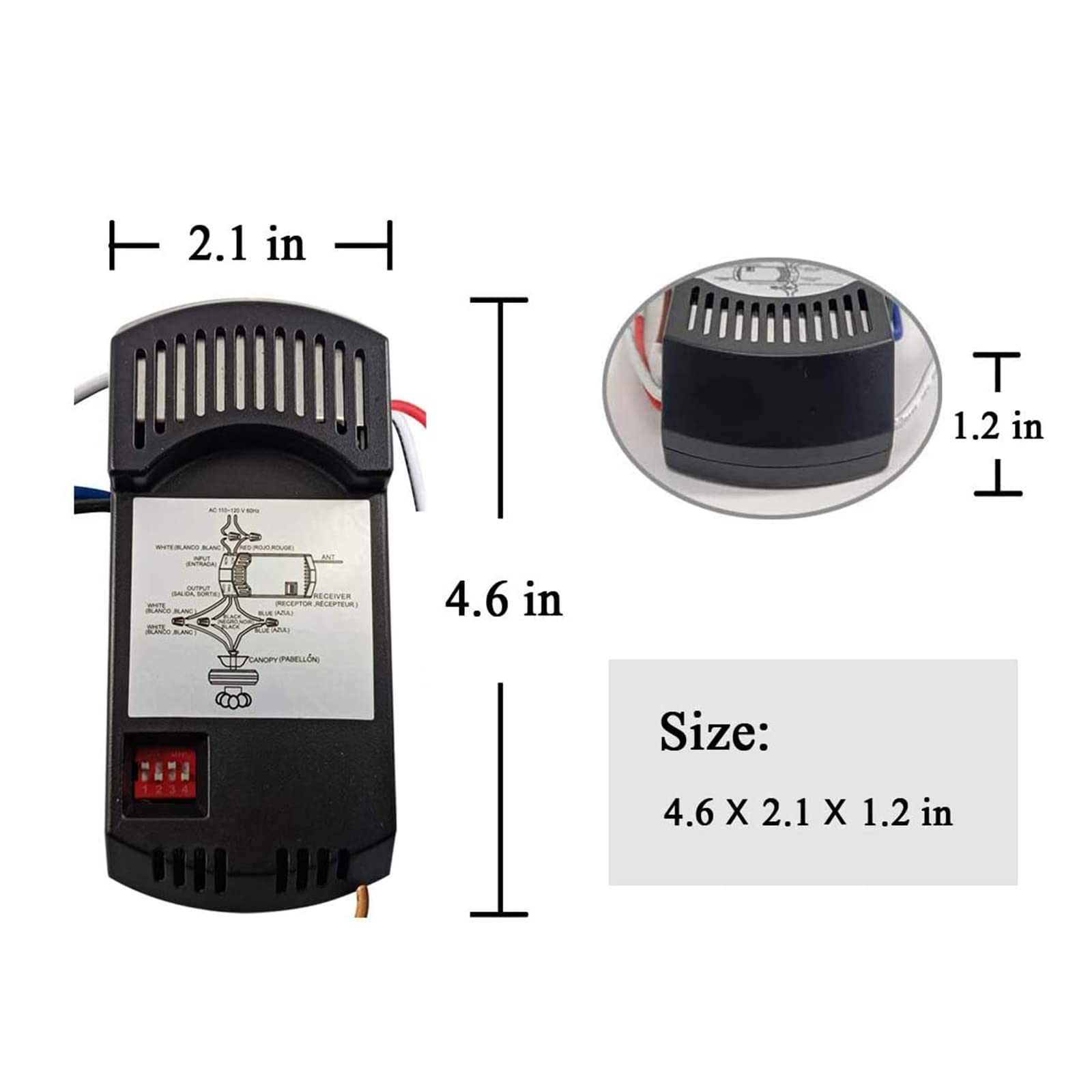 Ceiling Fan Remote Control Kit Replacement For Harbor Breeze Hunter Allen+Roth Kichler   Fan 35T Kujce9603 L3Hfan35T1