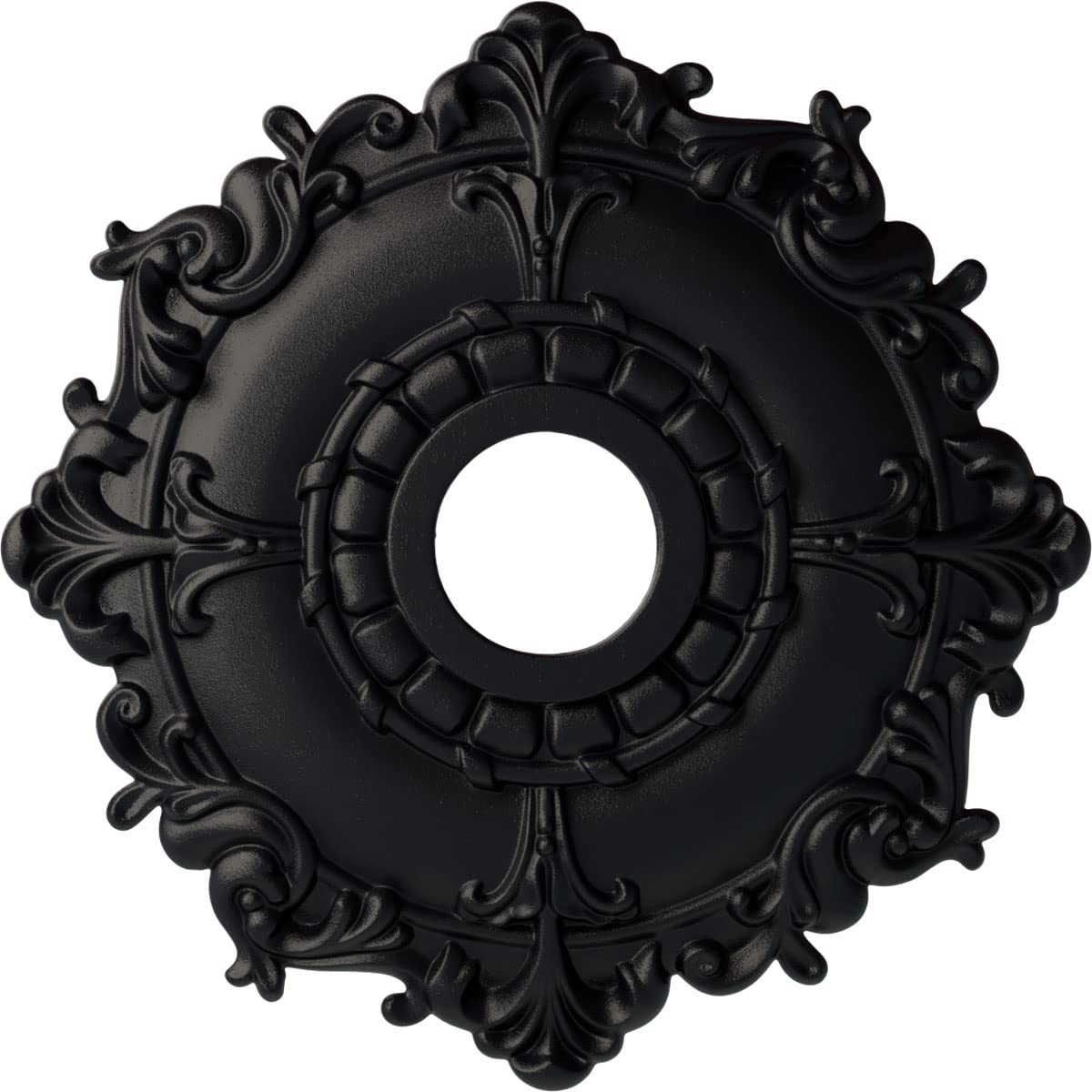 Ekena Millwork Cm18Rlsgs Riley Ceiling Medallion, 18''Od X 3 1/2''Id X 1 1/2''P, Steel Gray