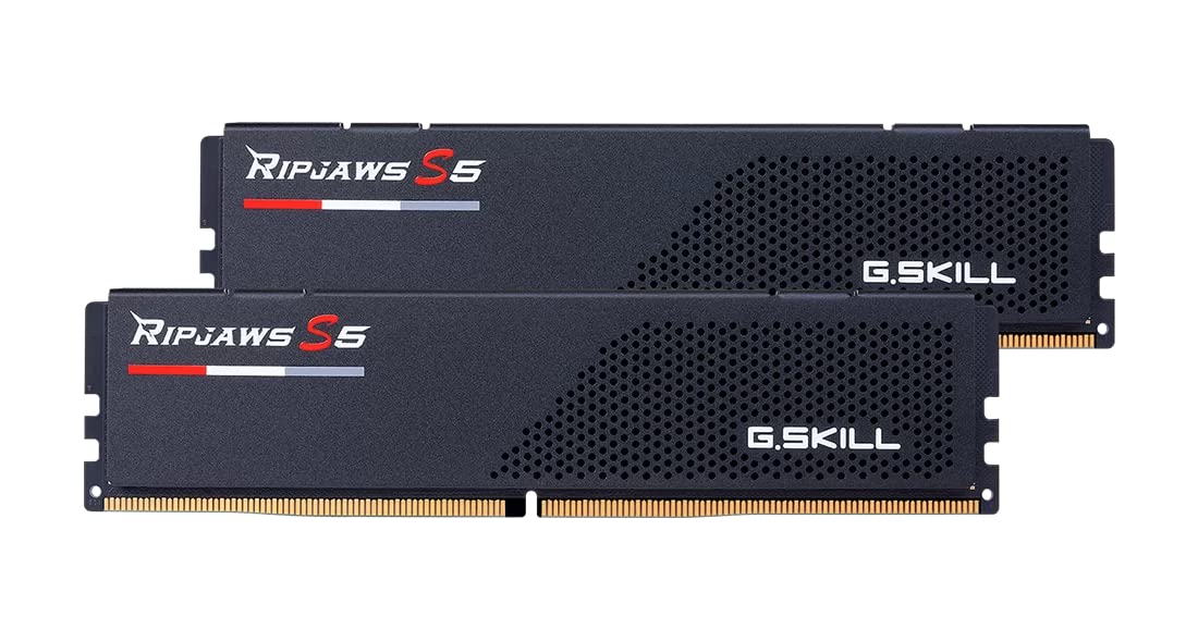 G.SKILL Ripjaws S5 Series (Intel XMP 3.0) DDR5 RAM 64GB (2x32GB) 6800MT/s CL34-45-45-108 1.40V Desktop Computer Memory UDIMM - Matte Black (F5-6800J3445G32GX2-RS5K)