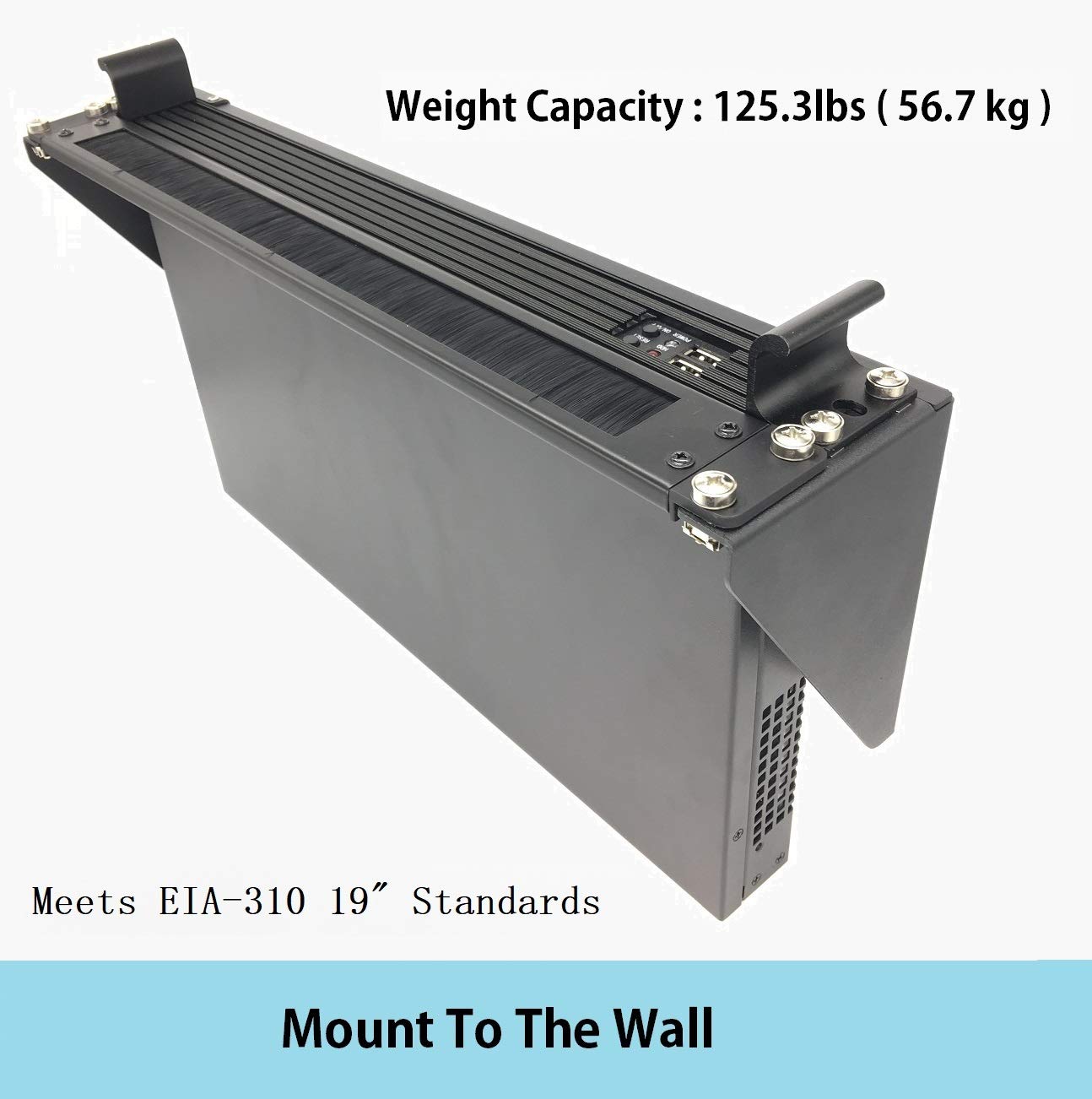 Jingchengmei 19 Inch 2U Heavy Duty Vertical Wall Mountable Rack And 125 Lb Wall Mountable Server Rack (Mft Hvwrf2U)