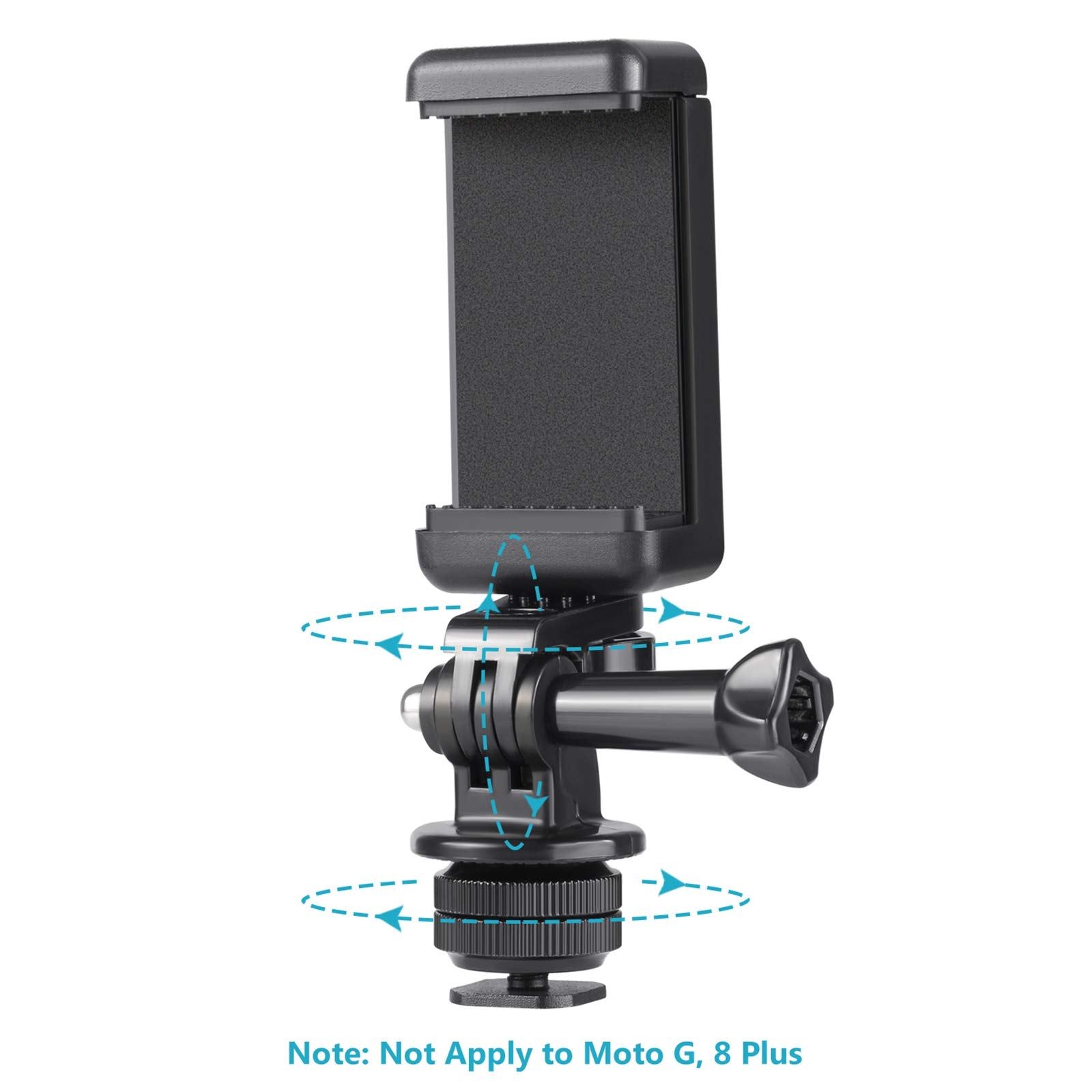 Neewer Phone Holder / Hot Shoe Mount Adapter Kit Compatible With Action Camera Gopro Hero 11 10 9 8 7 6 5, Dji Osmo Action/Actio