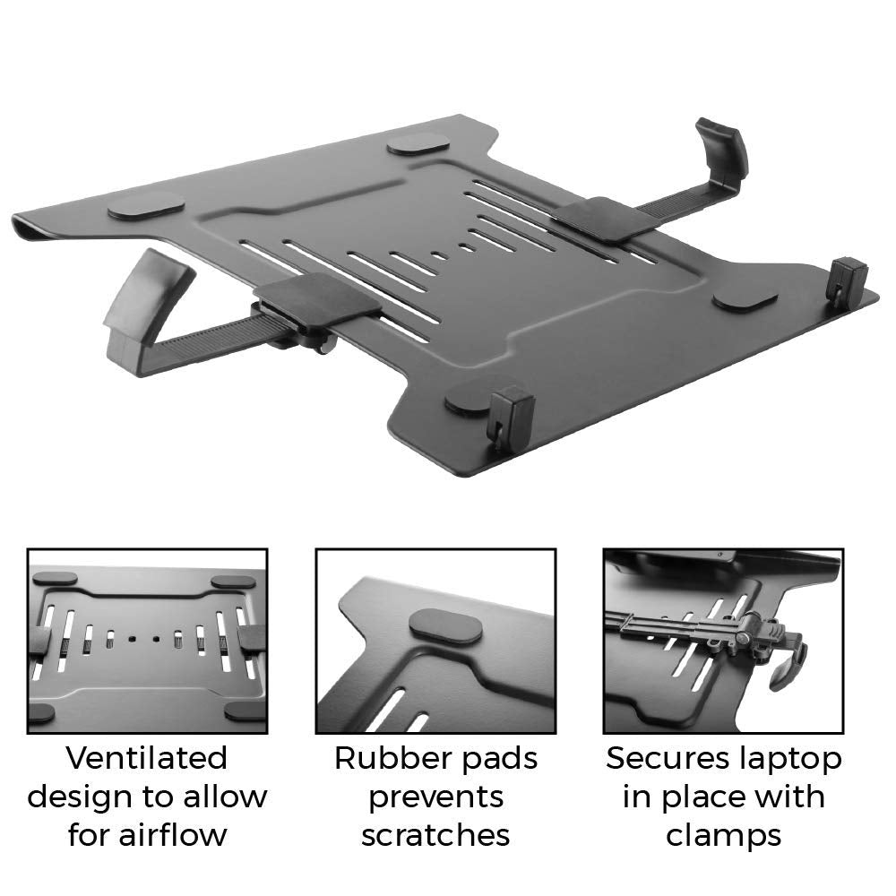 Humancentric Laptop Mount Tray For Monitor Arms And Stands (Tray Only) | Notebook Arm Mount Tray Fits 75 X 75 And 100 X 100 Mm V