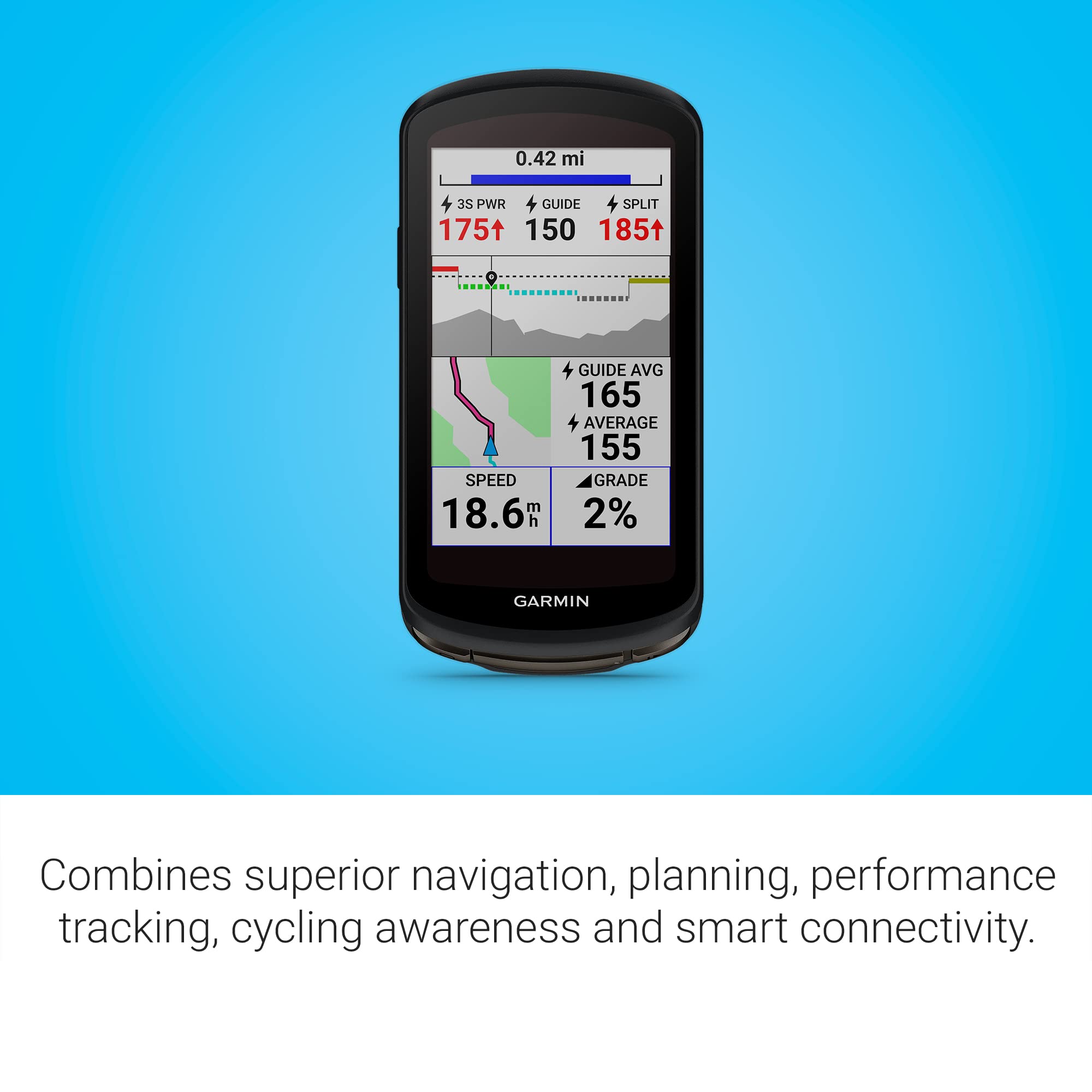 Garmin Edge 1040 Solar, Gps Bike Computer With Solar Charging Capabilities, On And Off-Road, Spot-On Accuracy, Long-Lasting Batt