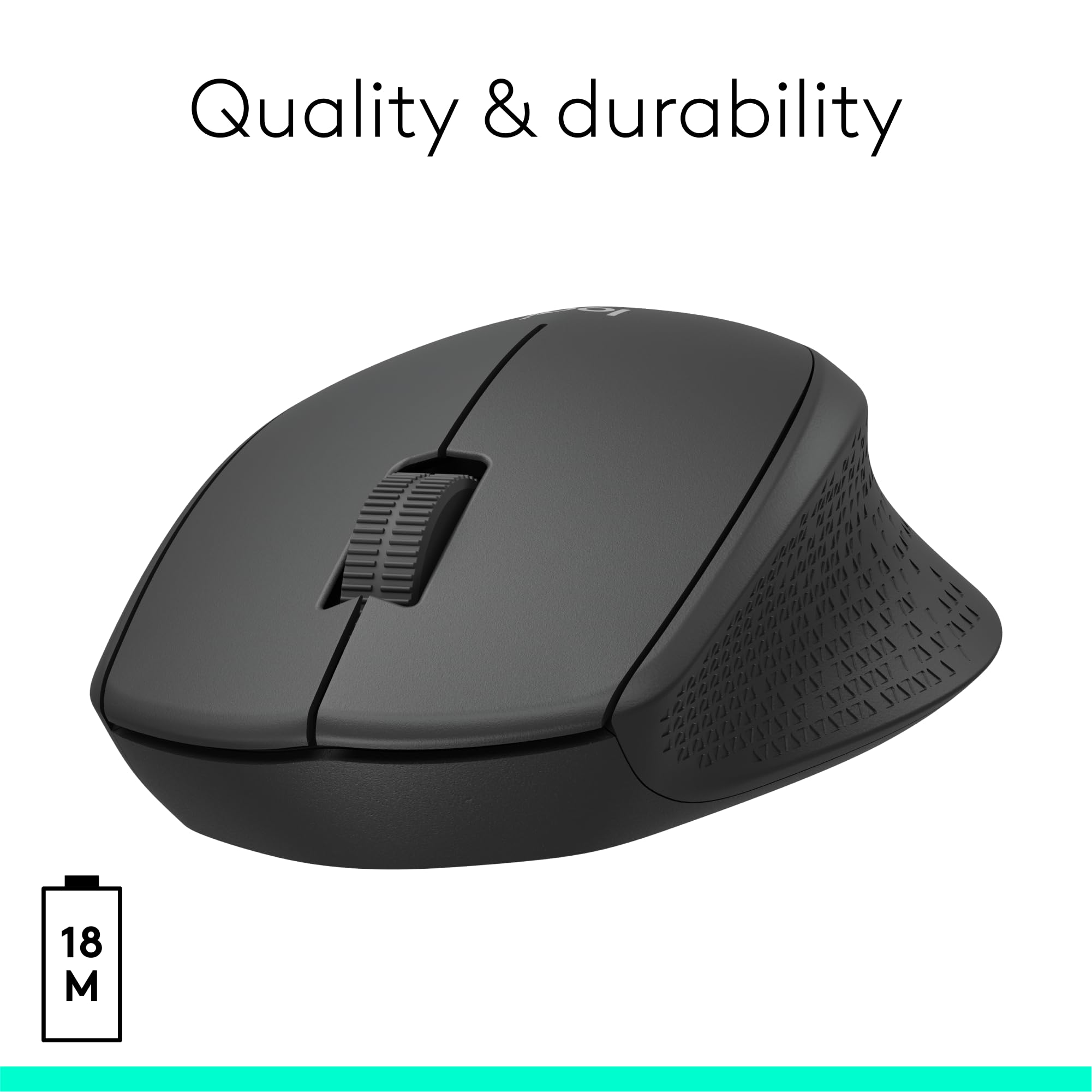 Logitech M331 Silent Plus Wireless Mouse  Black
