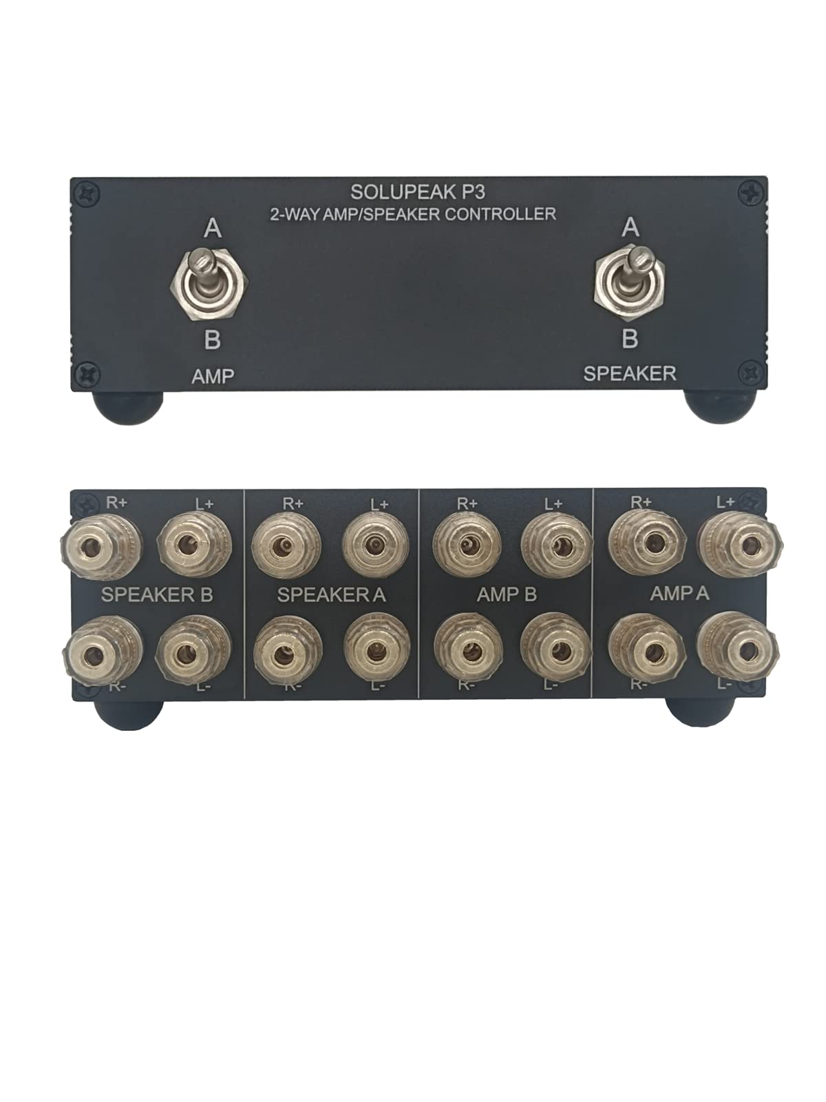 Solupeak P3 2 Way Amp Amplifier To 2 Pair Of Speakers Selector Switch Switcher Splitter Combiner Box 2 In 2 Out