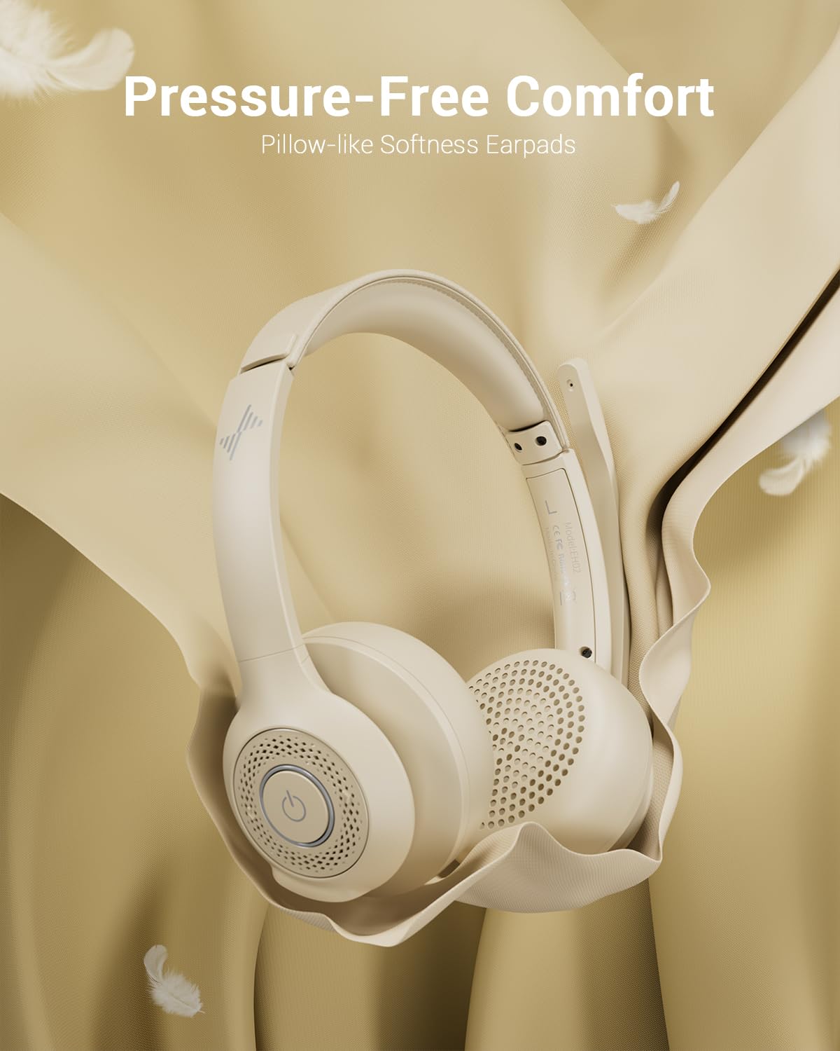 Jiamqishi Wireless Headset With Ai Noise Cancelling Microphone Bluetooth Headset   Bluetooth V5.2 Headphones With Usb Dongle & M