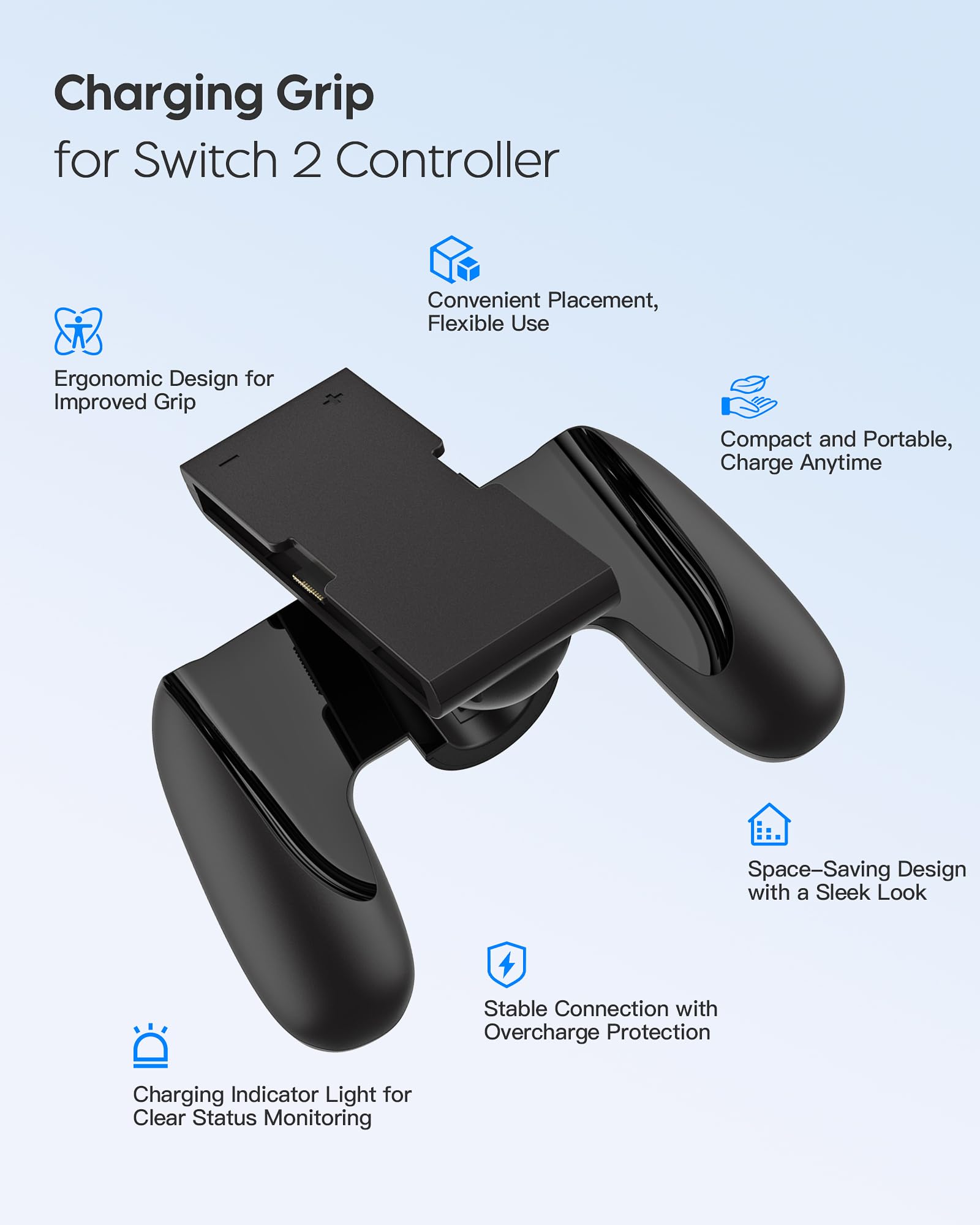 Switch 2 Gen Joycon Charging Grip Compatible With Ns & Oled Joycon Controller, Charging Grip Stand For Switch 2, Portable Ns2 Jo