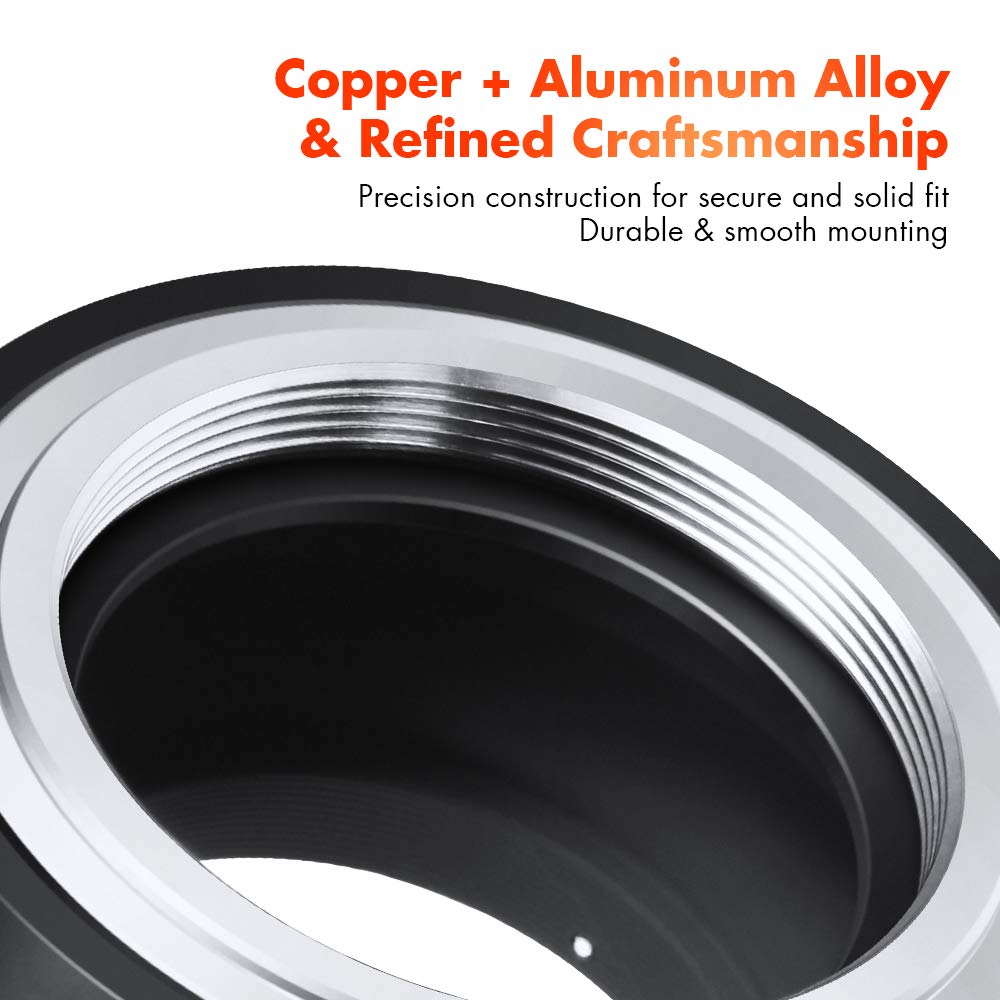 K&F Concept Lens Mount Adapter Compatible For Leica M42 Screw Mount Lens To M4/3 M43 Micro Four Thirds Mount Camera With Matting Varnish