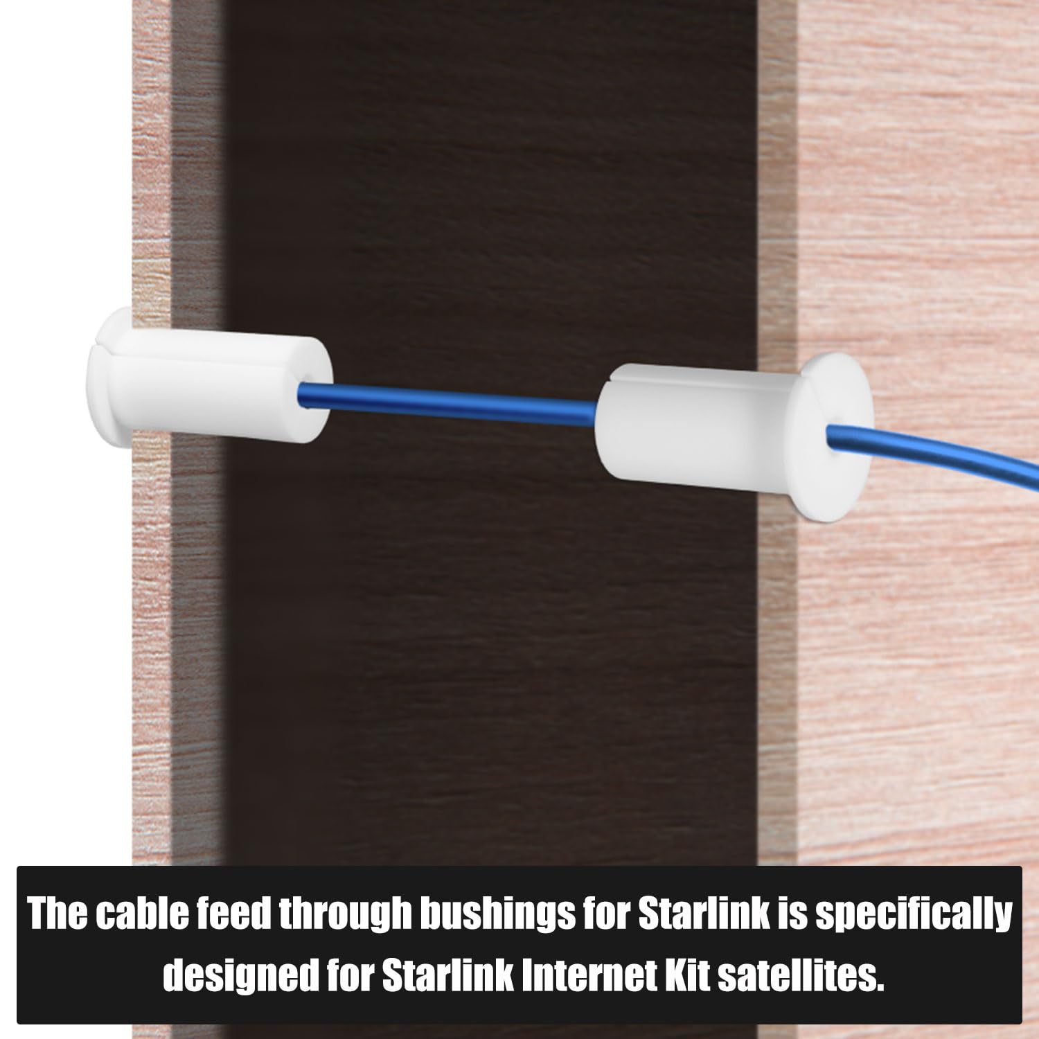 4Pcs Cable Routing Kit For Starlink 1 Inch Wall Hole, Silicone Cable Feed Through Bushings Cable Mounting Accessories Routing Cl
