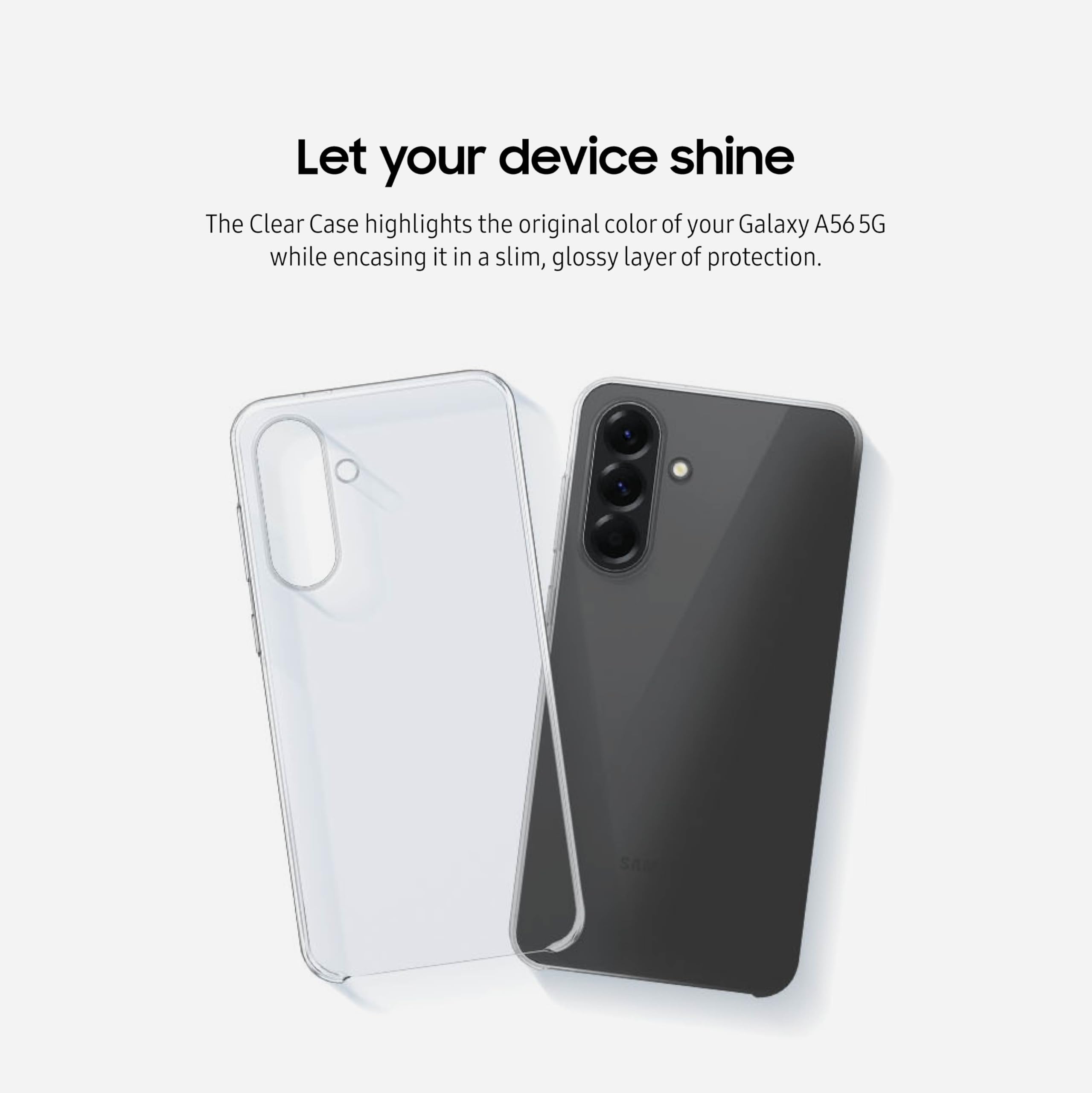 Samsung Galaxy A56 5G Clear Phone Case, Glossy, Protective, Slim, Us Version, Transparency