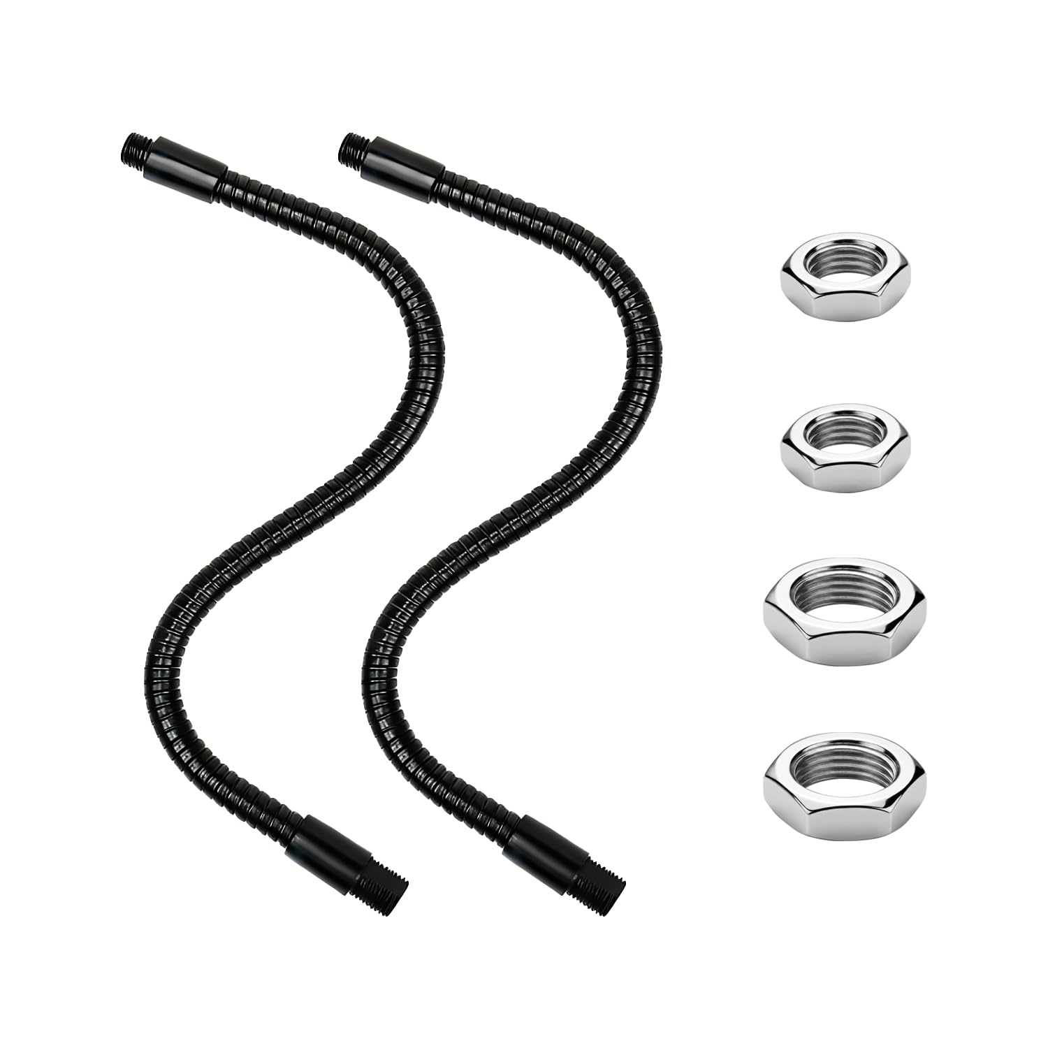2PCS 9.8 Gooseneck Tubing Flexible 5/1625/64 Male thread Alloy Metal Arm