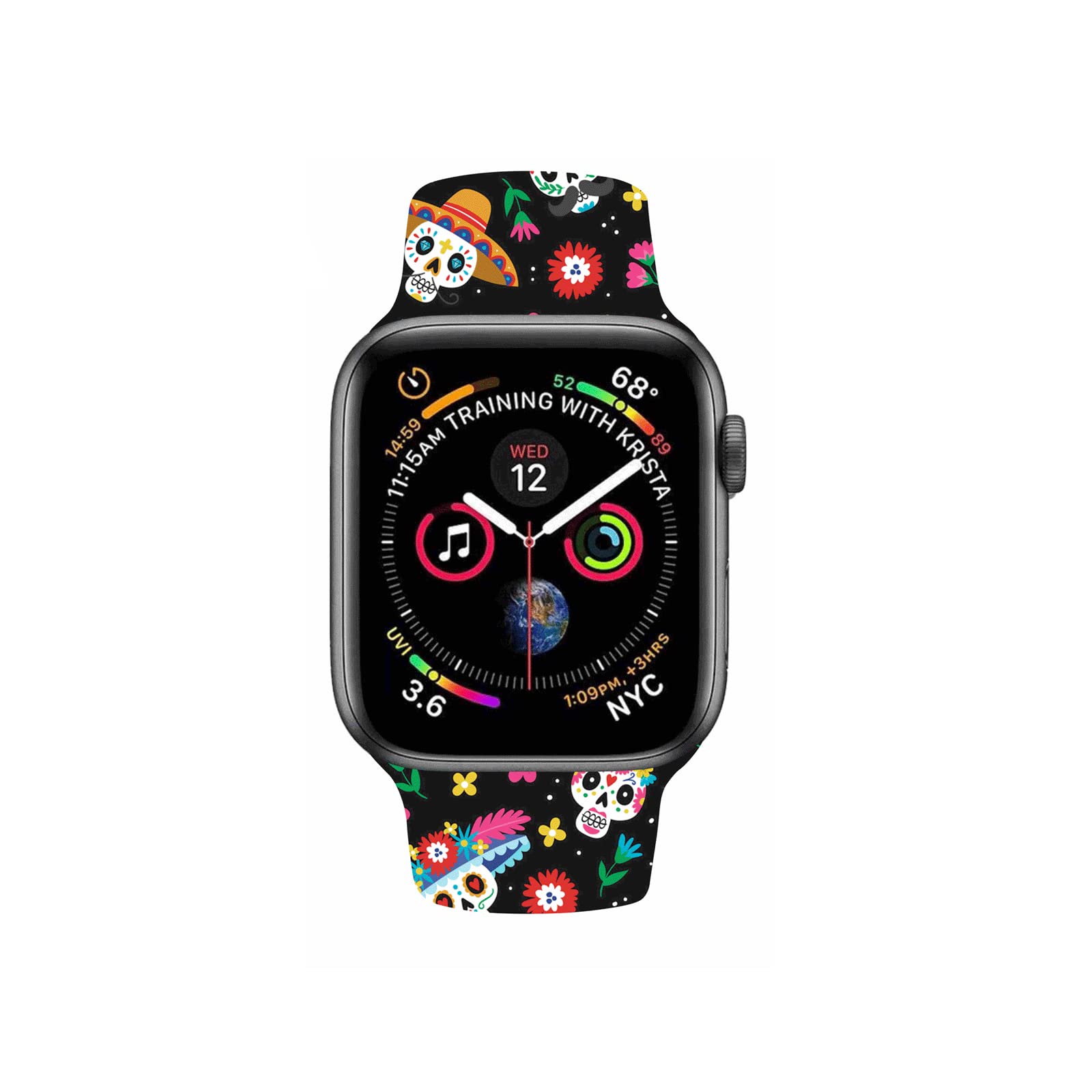 Hyhmxb Chic Breathable Character Halloween Bands Compatible With Apple Watch 42Mm 44Mm 45Mm 49Mm M/L,Grade Soft Silicone Sports