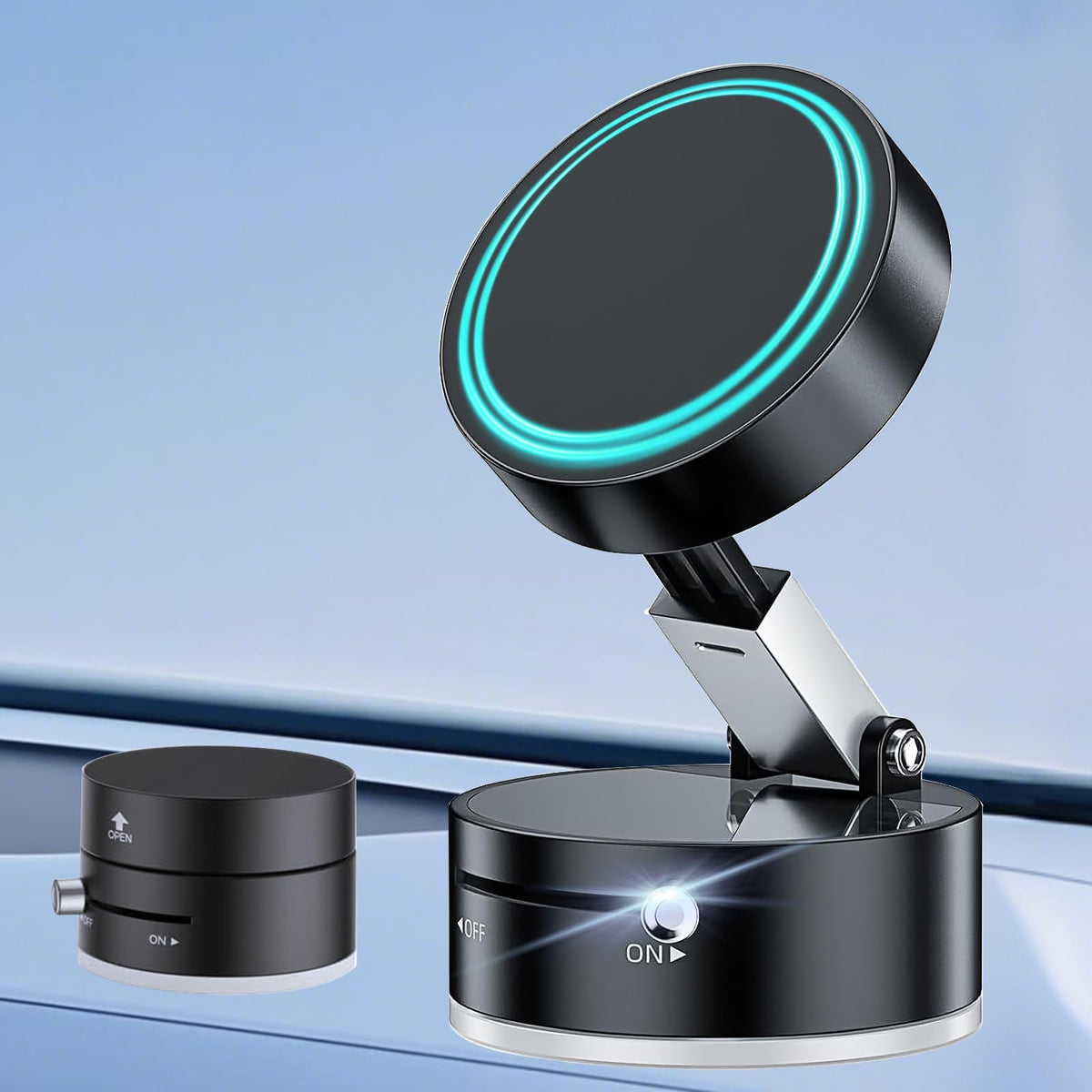 Jkoailiwi Adjustable Vacuum Magnetic Car Suction Phone Holder With Telescopic Structure, Mag Pro Suction Phone Mount For Car/Tra