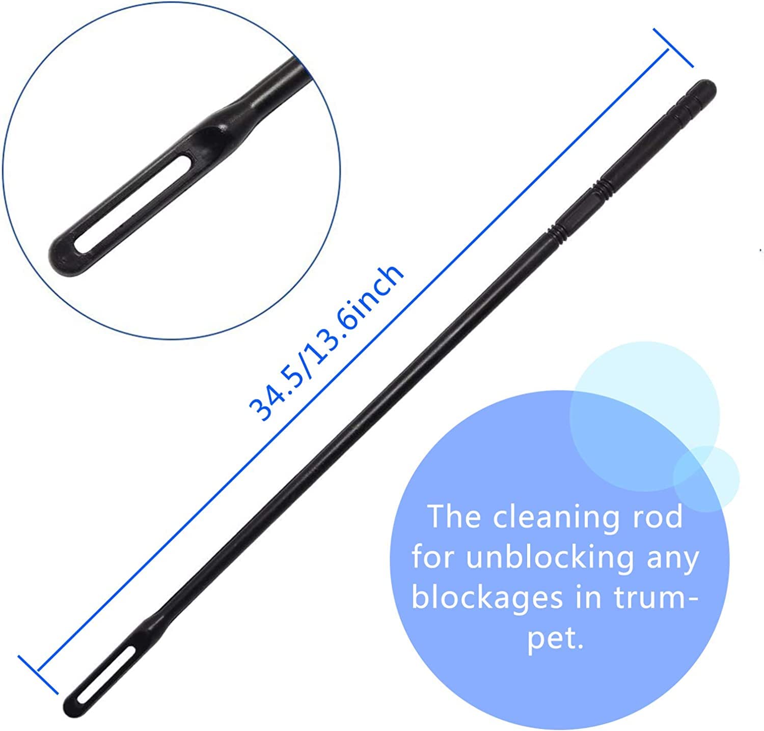 Hysagtek 4 Pieces Trumpet Snake Brush Cleaning Kit, Trumpet Brush Mouthpiece Brush Valve Casing Brush Flexible Brush With Cleani