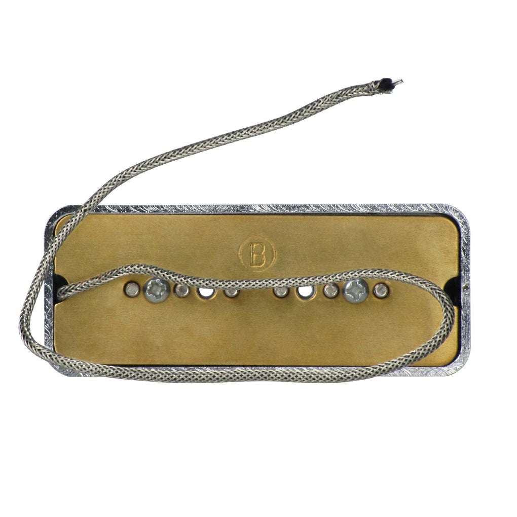 Fleor Electric Guitar Bridge Pickup Single Coil Pickup Chrome P90 Soap Bar Pickups - Alnico 5