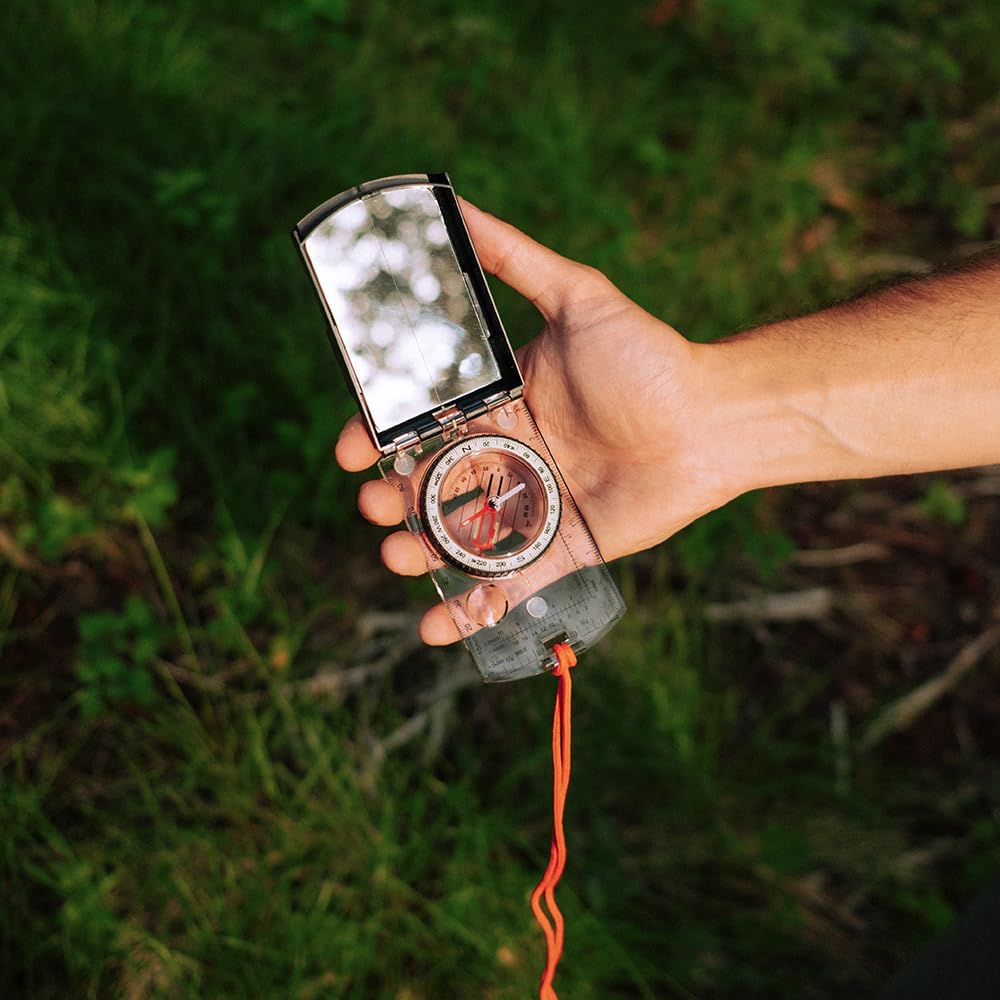 Sun Company Prosight Sighting Map Compass With Adjustable Declination   Lightweight Orienteering Baseplate Compass For Hiking, B