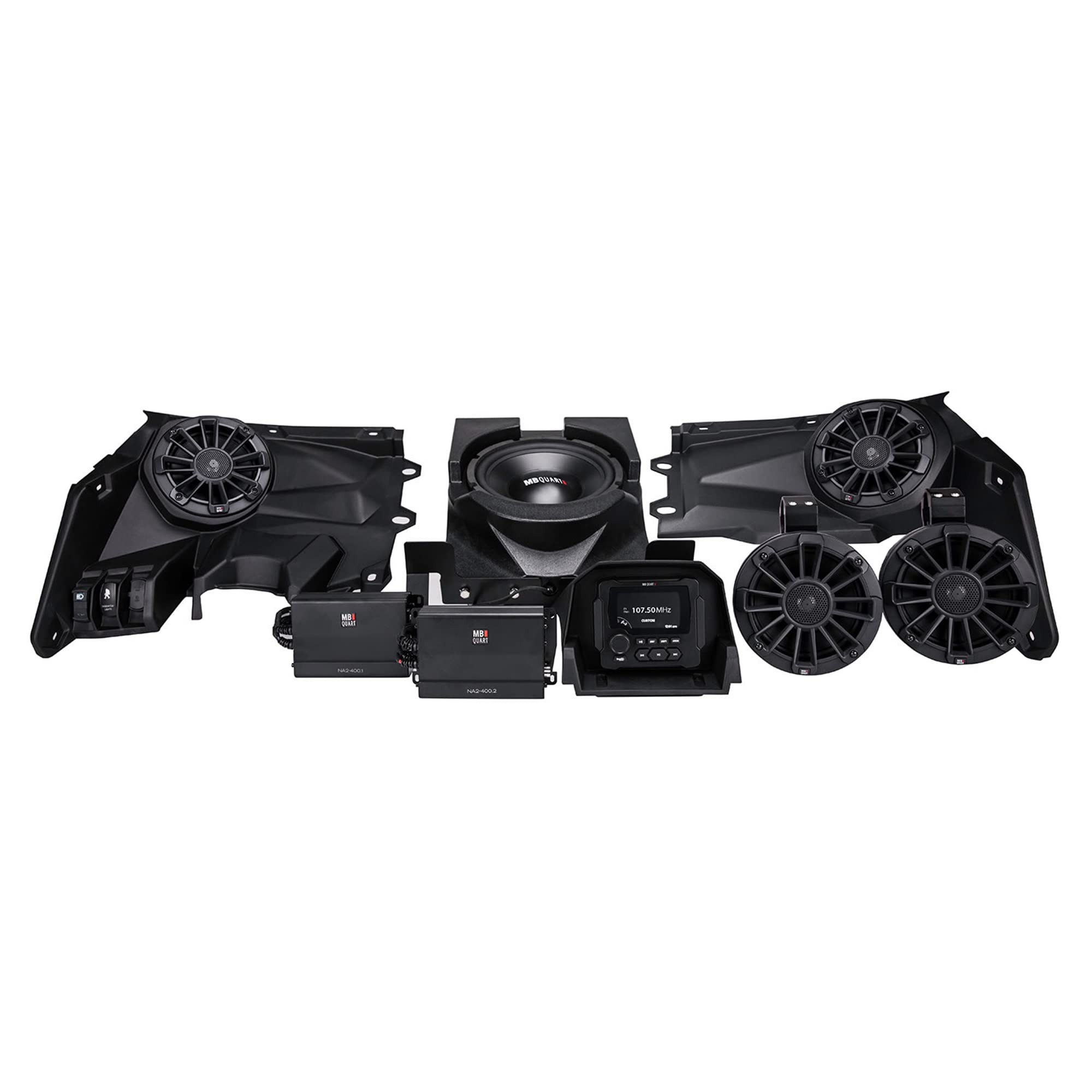 MB Quart 800 Watt Stage 5 Can Am Maverick X3 (2017-2025) Tuned, Complete Audio Car Speakers Sound System Utility Terrain Vehicle