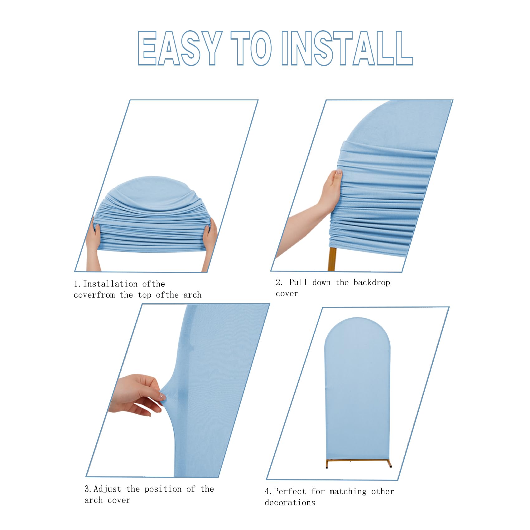 Peomeise 5Ft Wedding Arch Cover