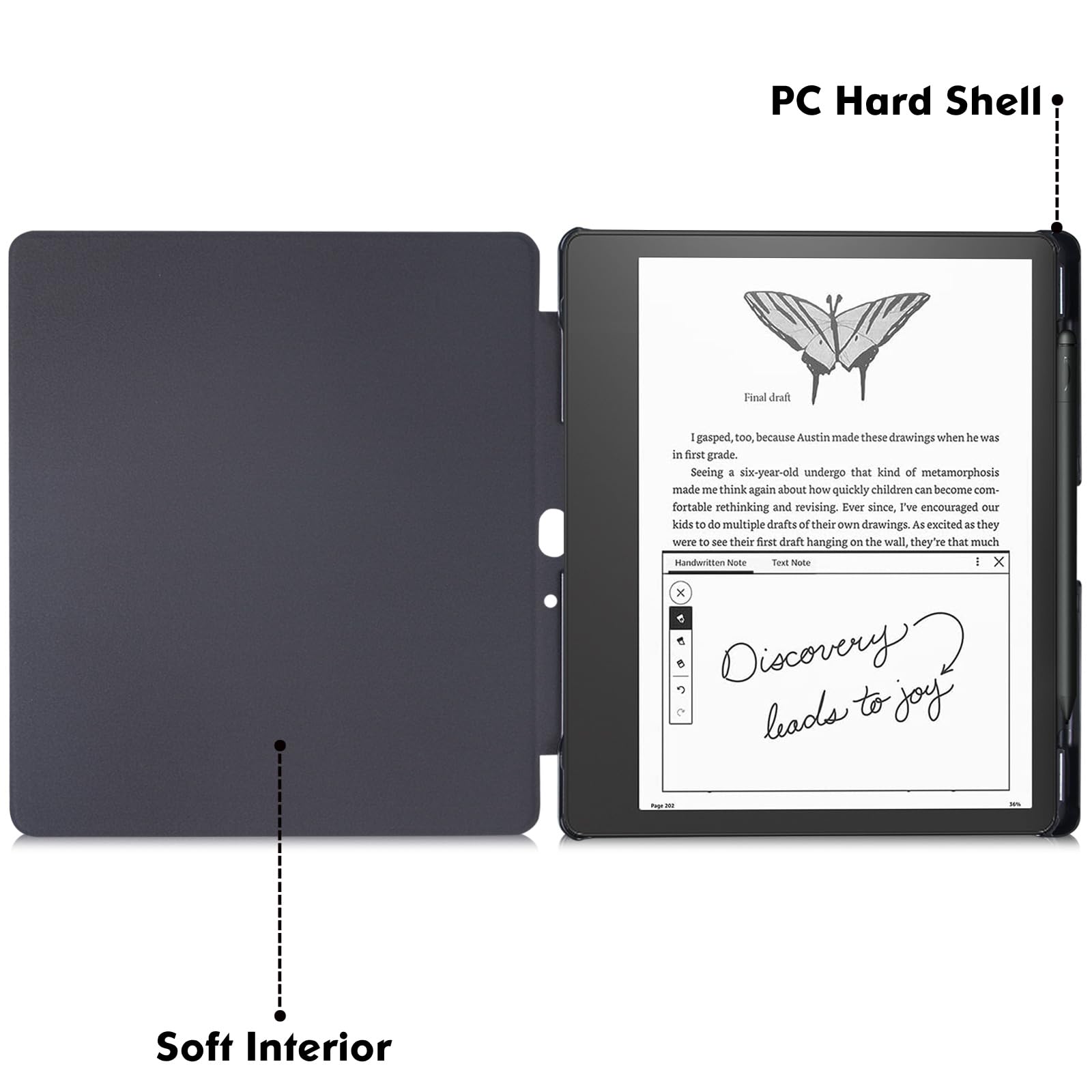 Bozhuorui Slim Case For 10.2'' Kindle Scribe Tablet (2022 & 2024 Release)   Lightweight Pu Leather Book Folio Cover With Pen Hol