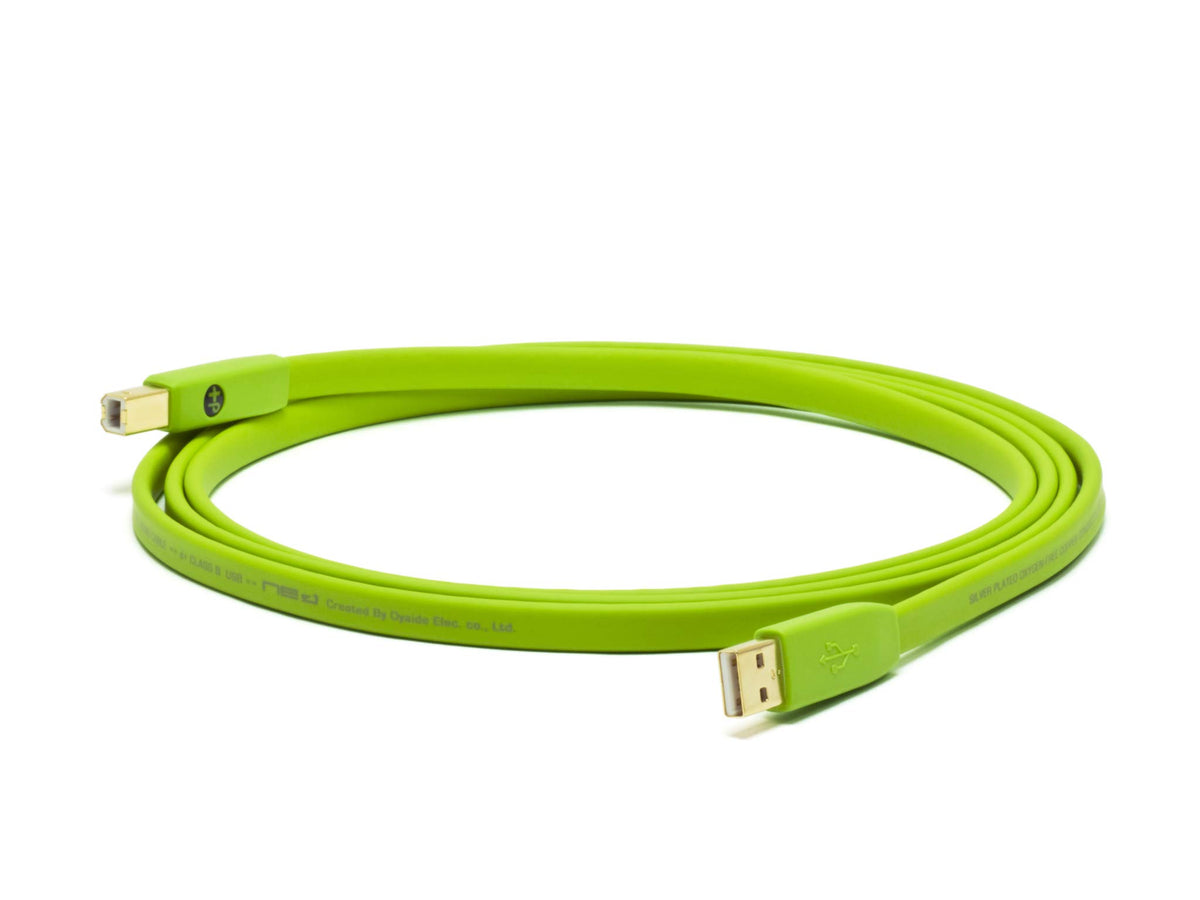 Neo By Oyaide D+ Usb (Class B) � Hi Speed And Durable Digital Cable For Dj�S, Musicians And Producers, Green