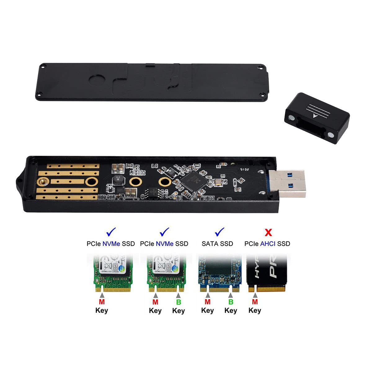 Nfhk Usb 3.0 To Nvme M Key M.2 Ngff Sata Ssd External Pcba Case Conveter Adapter Rtl9210B Chipset