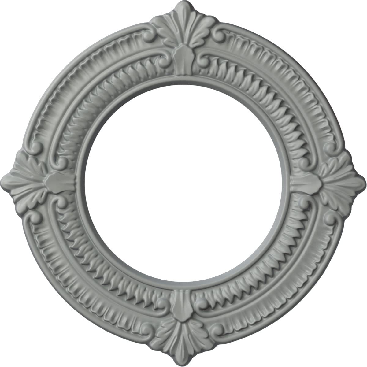 Ekena Millwork Cm11Bn Benson Ceiling Medallion, 11 1/8''Od X 6 1/8''Id X 5/8''P, Factory Primed