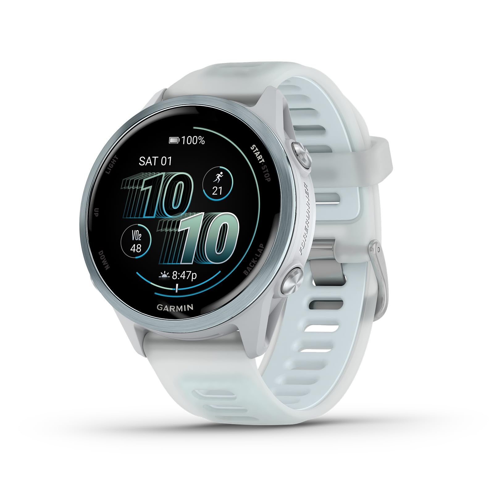 Garmin Forerunner 570, 42Mm, Advanced Gps Running And Triathlon Smartwatch, Amoled Display, Training And Recovery Features, Clou