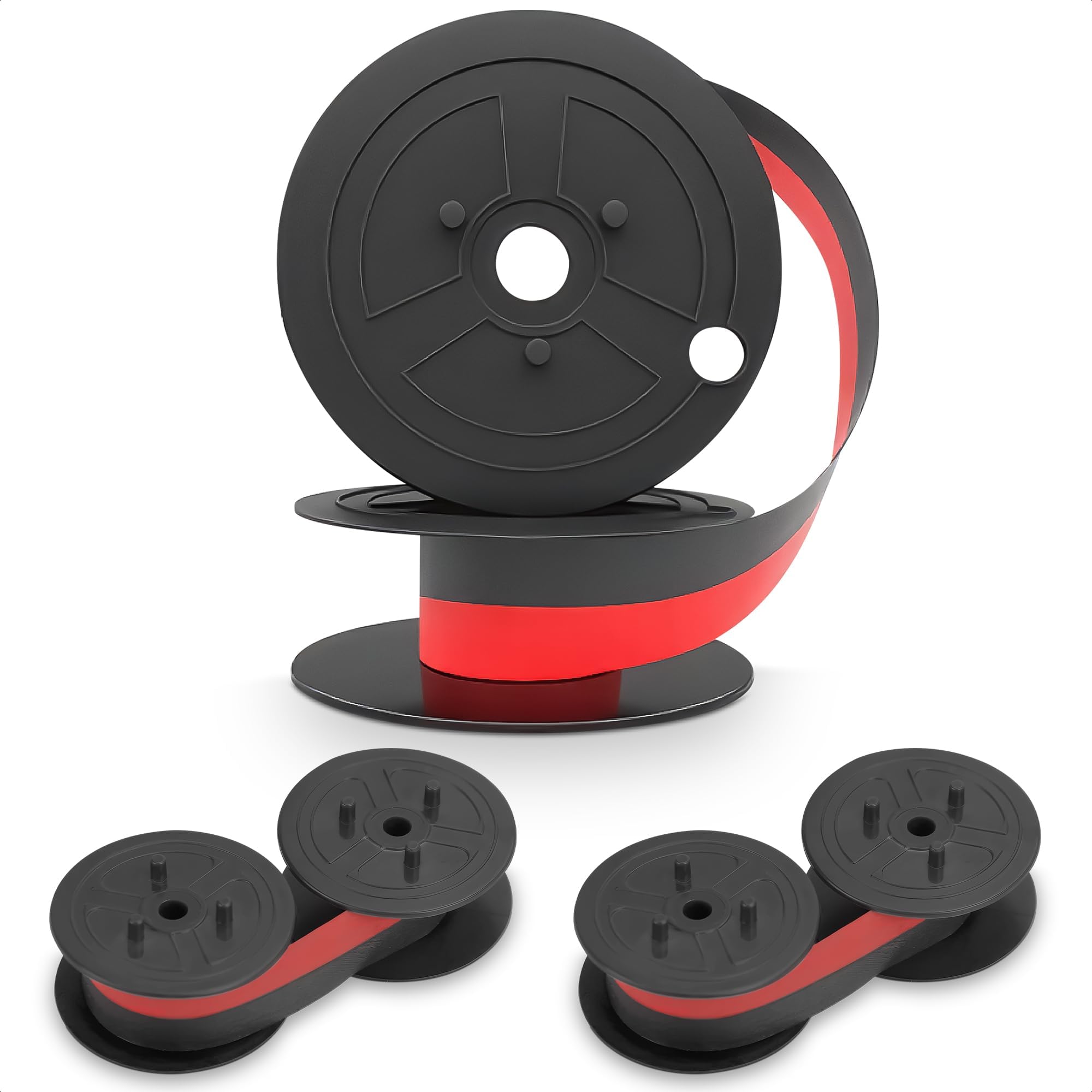 3Pcs Sharp El 1197Piii Calculator Ribbon Universal   Piktime Black And Red Ribbon Printer Machine Typewriter Ribbon Replacement