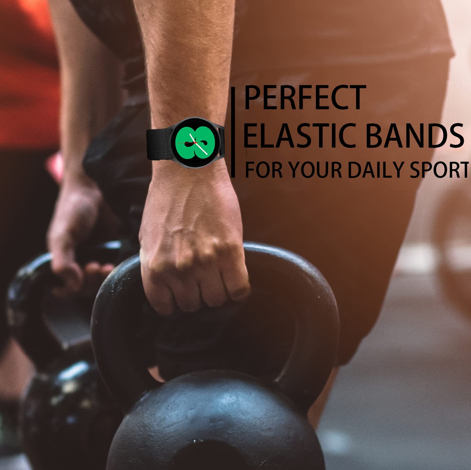 Olytop Elastic Bands For Galaxy Watch 4/5 Band 44Mm 40Mm/Galaxy Watch 4 Classic Bands 46Mm 42Mm Women Men, 20Mm Stretch Wristban