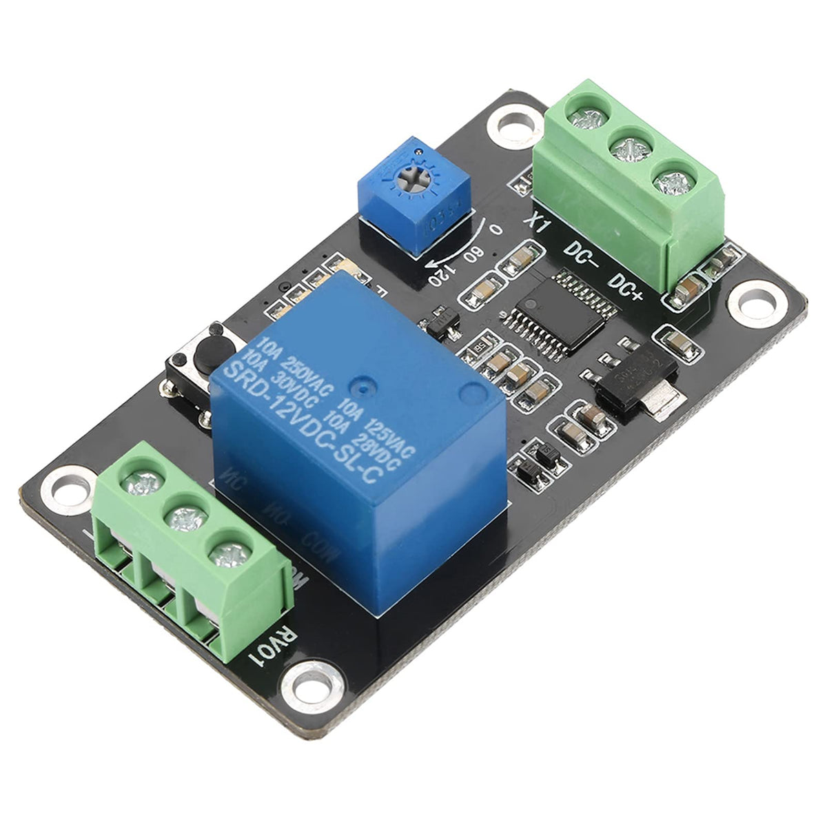 Delay Timer Relay Self Locking Delay On Off Time Switch Loop Module Super 555 Timer Dc 5V/12V/24V(Dc12V)