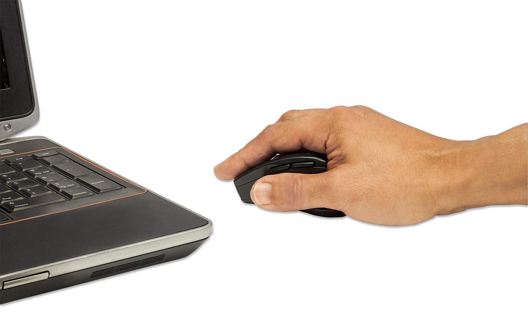 Manhattan Curve Wireless Optical Mouse   With Auto Power Management   For Laptops & Computers   Black, 179386