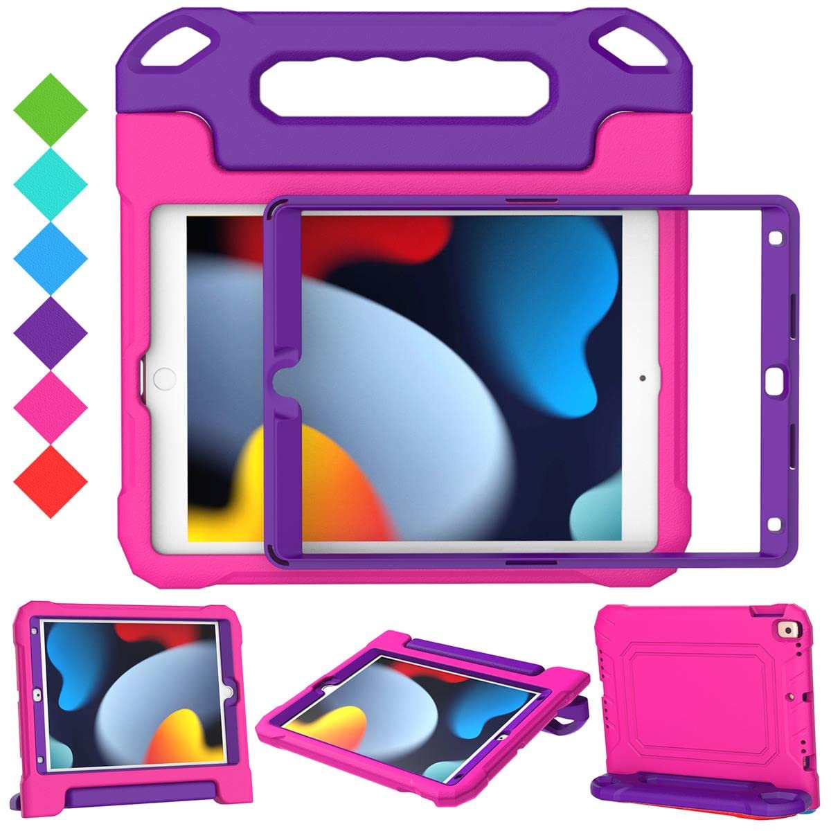 Suplik Ipad 9Th/8Th/7Th Generation Case For Kids   Ipad 10.2 Inch 2021/2020/2019 Case With Screen Protector, Durable Shockproof