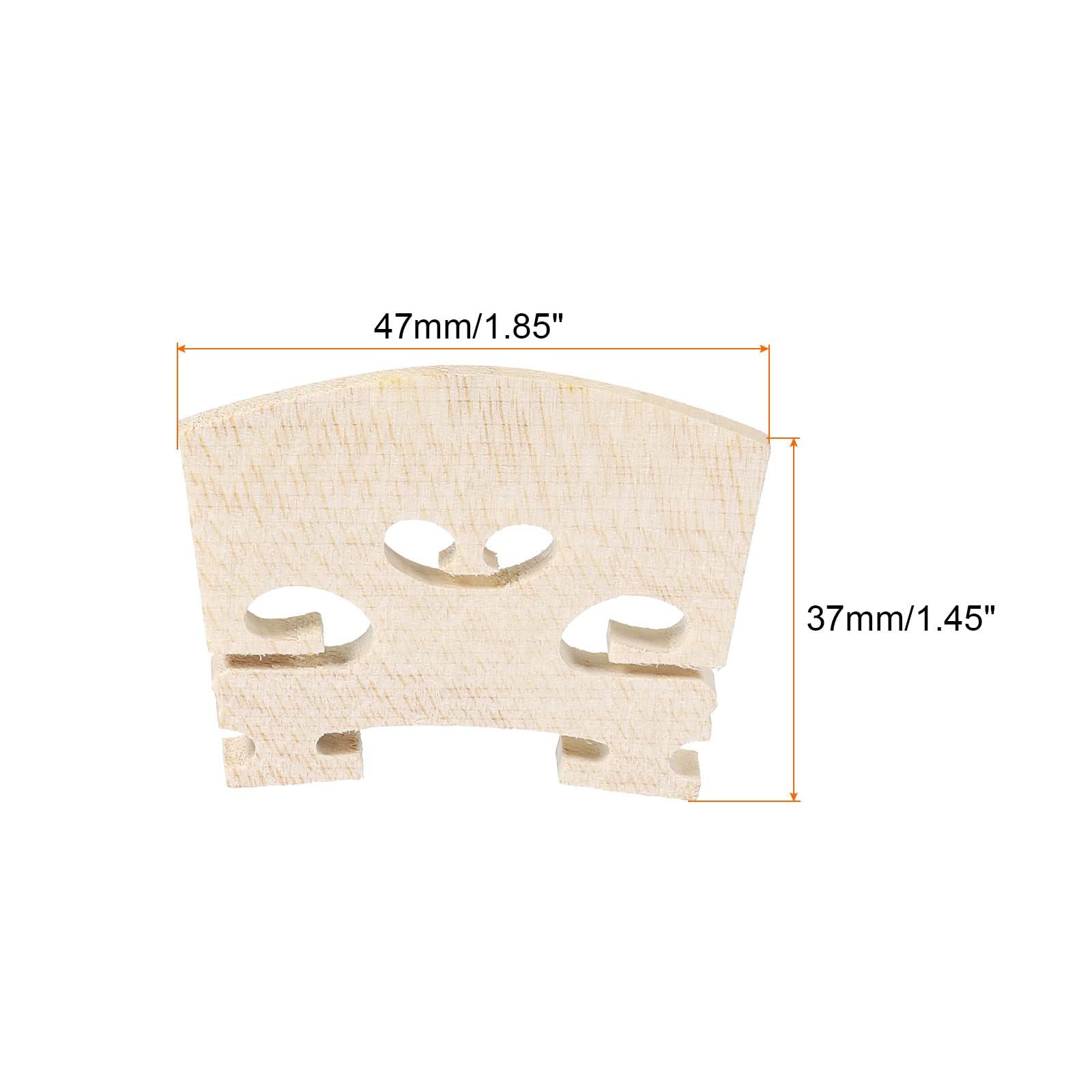 Meccanixity 3/4 Violin Bridge Maple Wood Violin Parts For 3/4 Violin, Pack Of 4