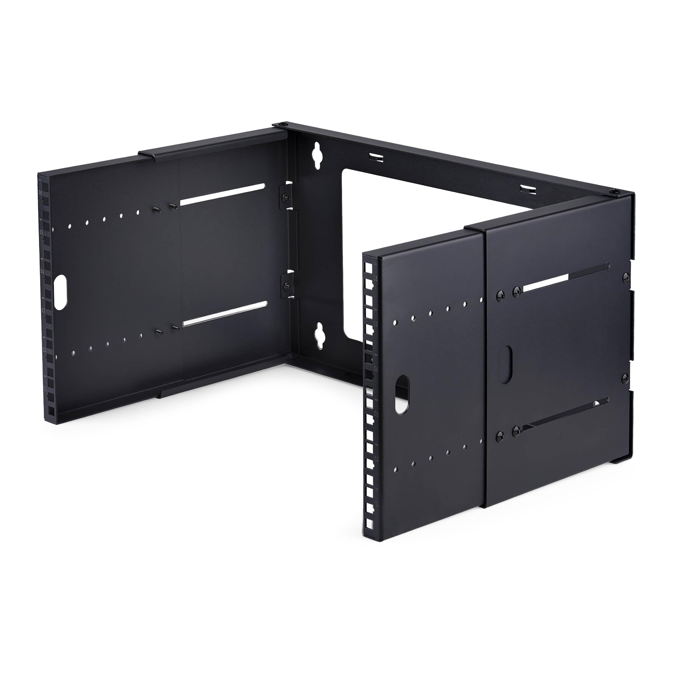 StarTech.com 2-Post 6U Wall Mounted Rack, Adjustable Depth up to 16in, for 19-inch Server/Data/Networking Equipment, Max 88lb