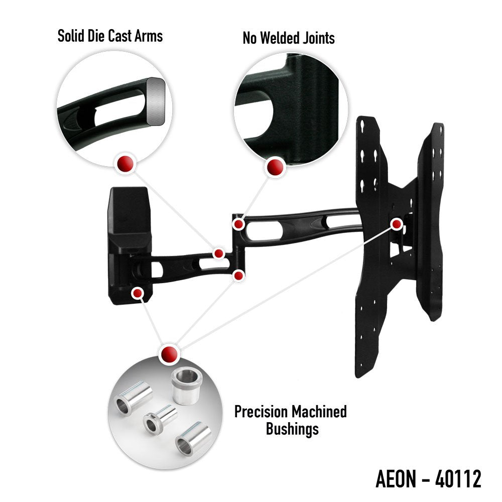 Aeon Stands And Mounts Full Motion Wall Mount With 29 Inch Extension For 32 To 65 Inch Tv