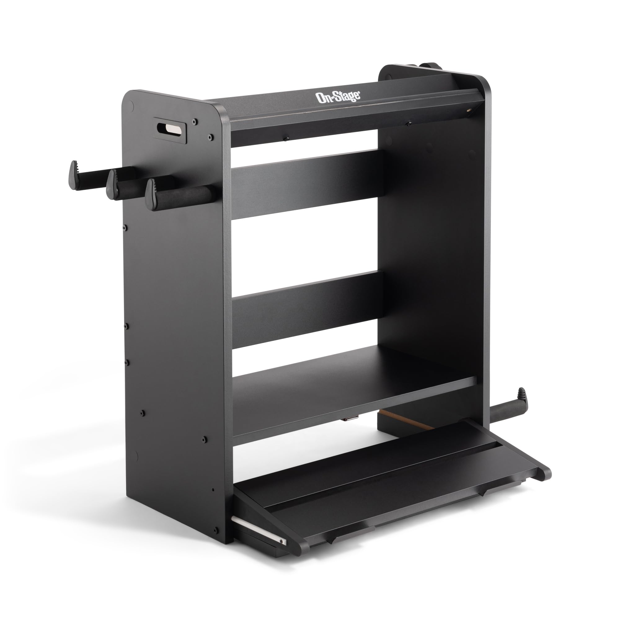 On-Stage GWS5000B Guitar Workstation (Amp Stand, Electric Guitar or Bass Stand, Cable and Strap Hanger, Pedalboard, Accessory Tr