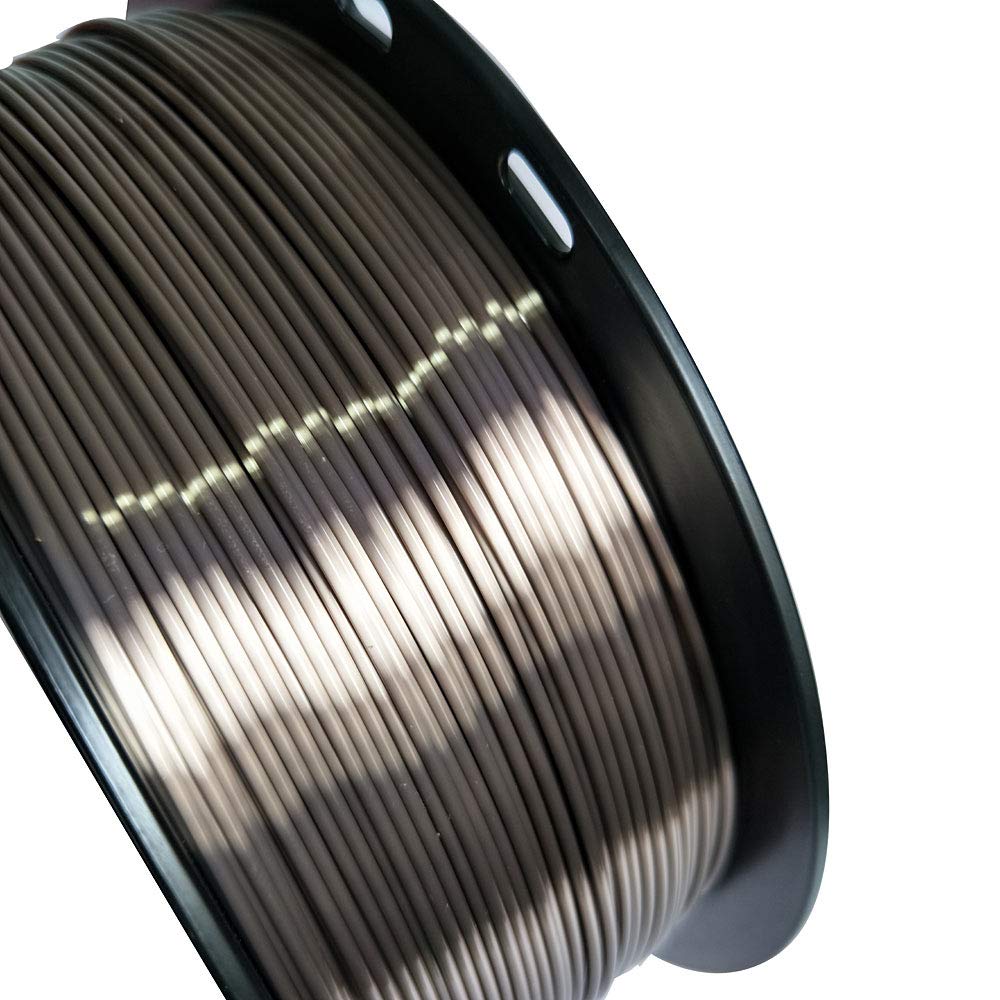Silk Rose Gold 3D Printer Filament 1.75Mm 1Kg 2.2Lbs Spool 3D Printing Silky Shiny Metal Metailic Rose Gold (Dark) Pla Materials