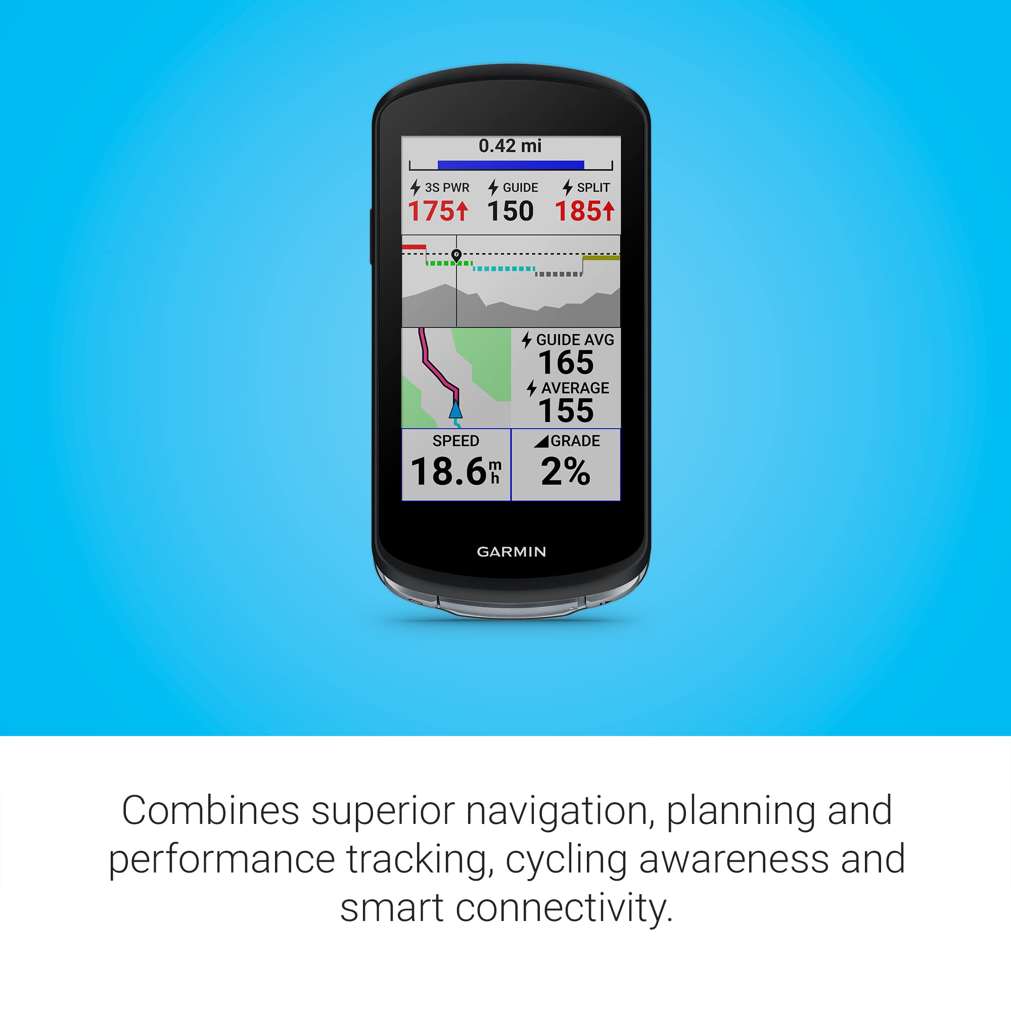 Garmin Edge 1040, Gps Bike Computer, On And Off-Road, Spot-On Accuracy, Long-Lasting Battery, Bundle