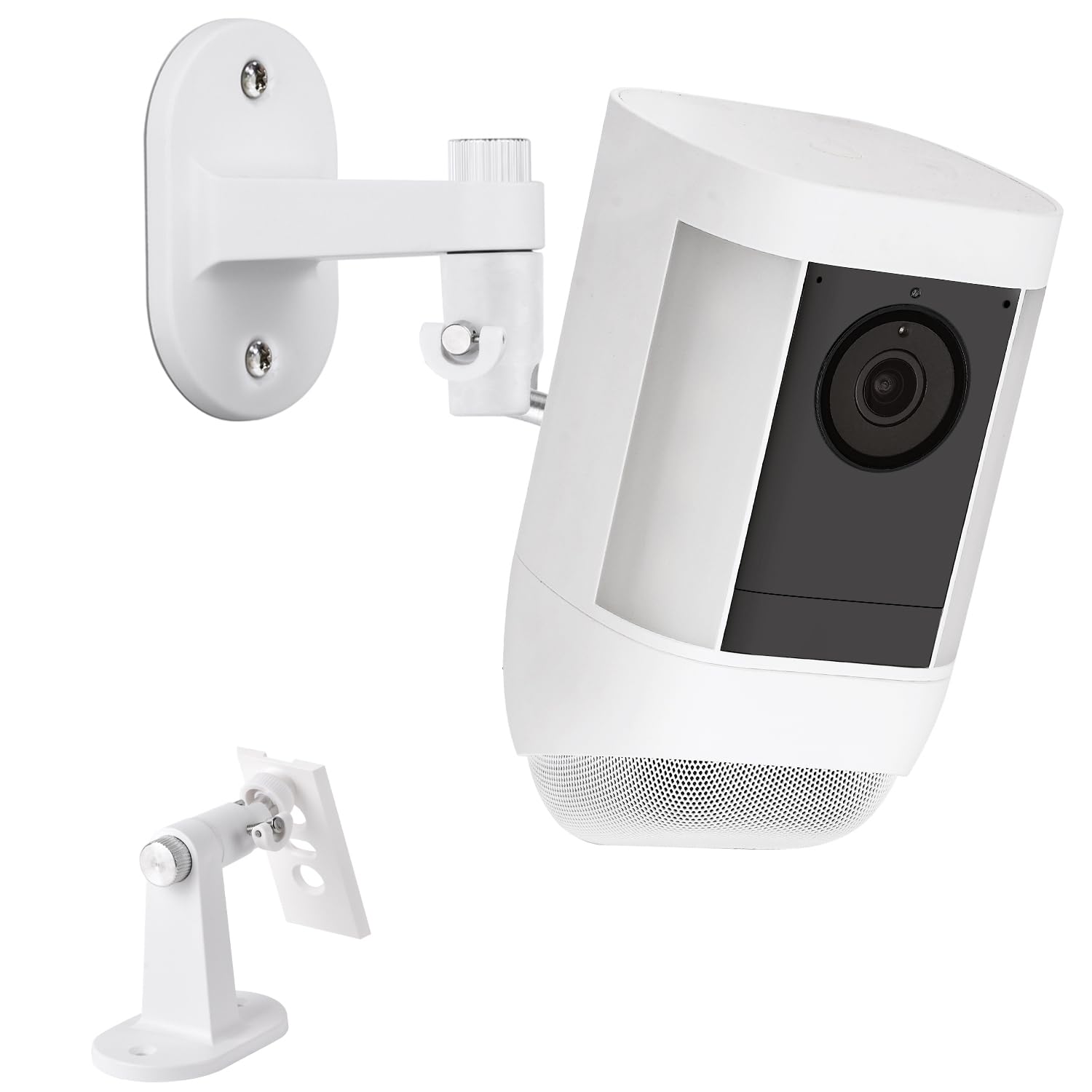 Alertcam Security Wall Mount For Ring Spotlight Cam Battery And Spotlight Cam Plus/Pro (Battery), 360� Adjustable Indoor/Outdoor Mounting Bracket For Ring Surveillance Camera System   White,1Pack