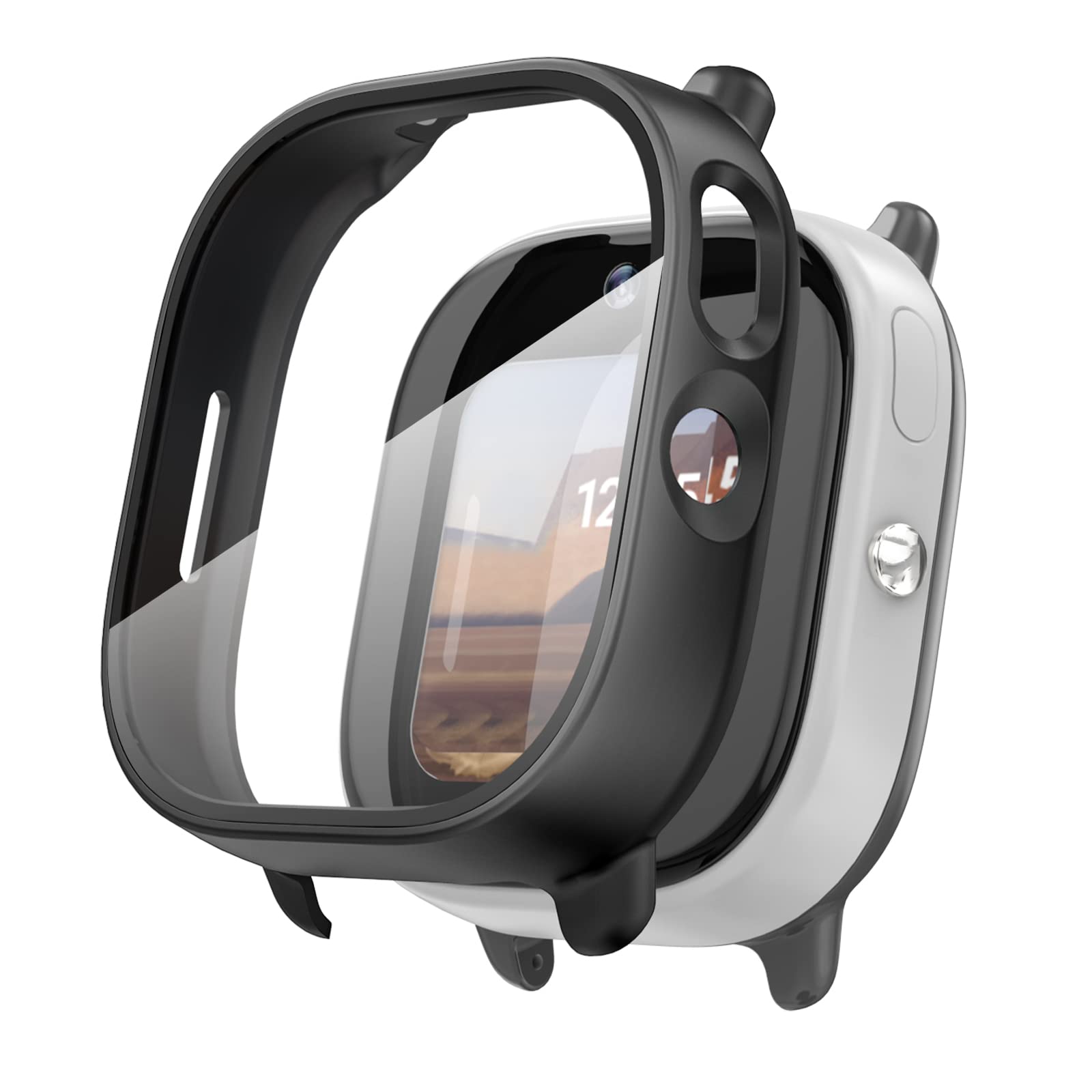 Kuaguozhe Tempered Glass Screen Protector Only Compatible For Gizmo Watch Disney Edition, Black(Not For Gizmowatch 2)