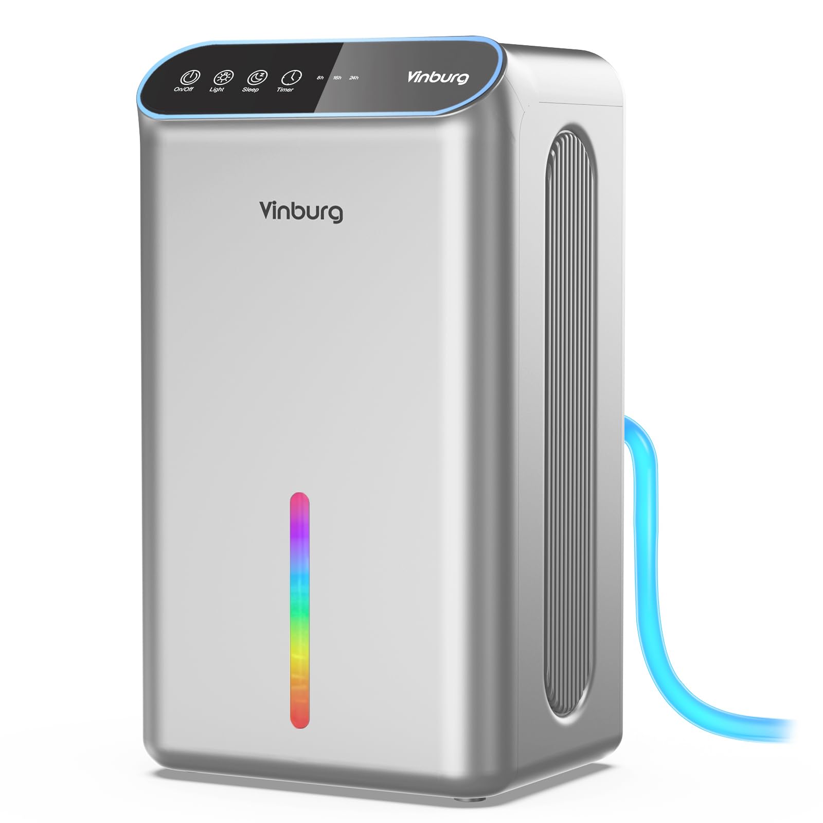 Dehumidifiers for Home (85 OZ Water Tank, 800 sq.ft) Quiet Small Dehumidifier for Basement Bedroom Bathroom with Drain Hose, 3 G