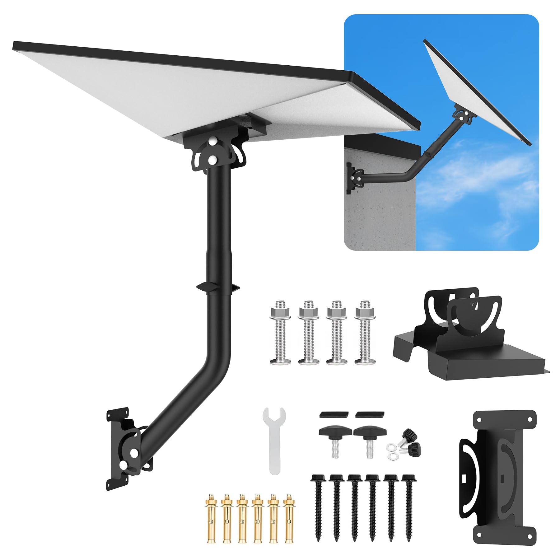 Gen 3 Starlink Mount, Adjustable Metal Starlink Standard Kit, Compatible with Standard 4/4X/V3 with Pipe Adapter,Weatherproof,fo