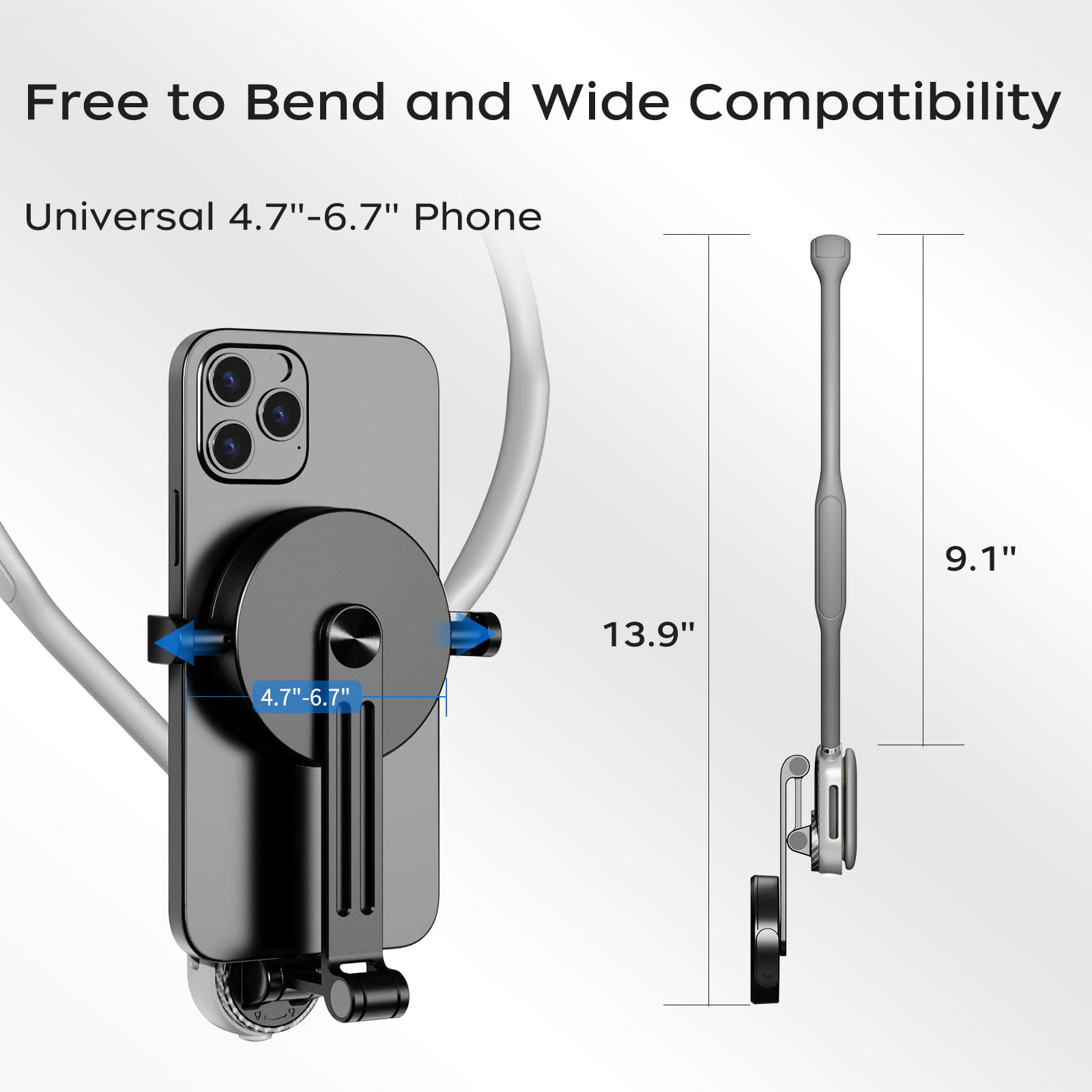 Funsnap Magnetic Neck Mount For Phones, Pov Phone Holder Hand Free Chest Stand Video Recording Vlog For Iphone 16 15 14 13 Andro