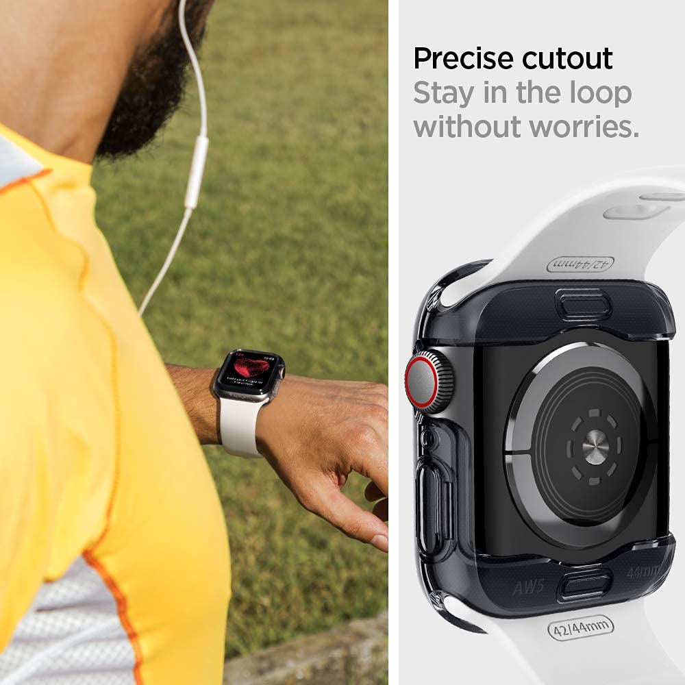 Spigen Ultra Hybrid Designed For Apple Watch Case With Screen Protector For Series Se26Se54 (44Mm)   Space Crystal