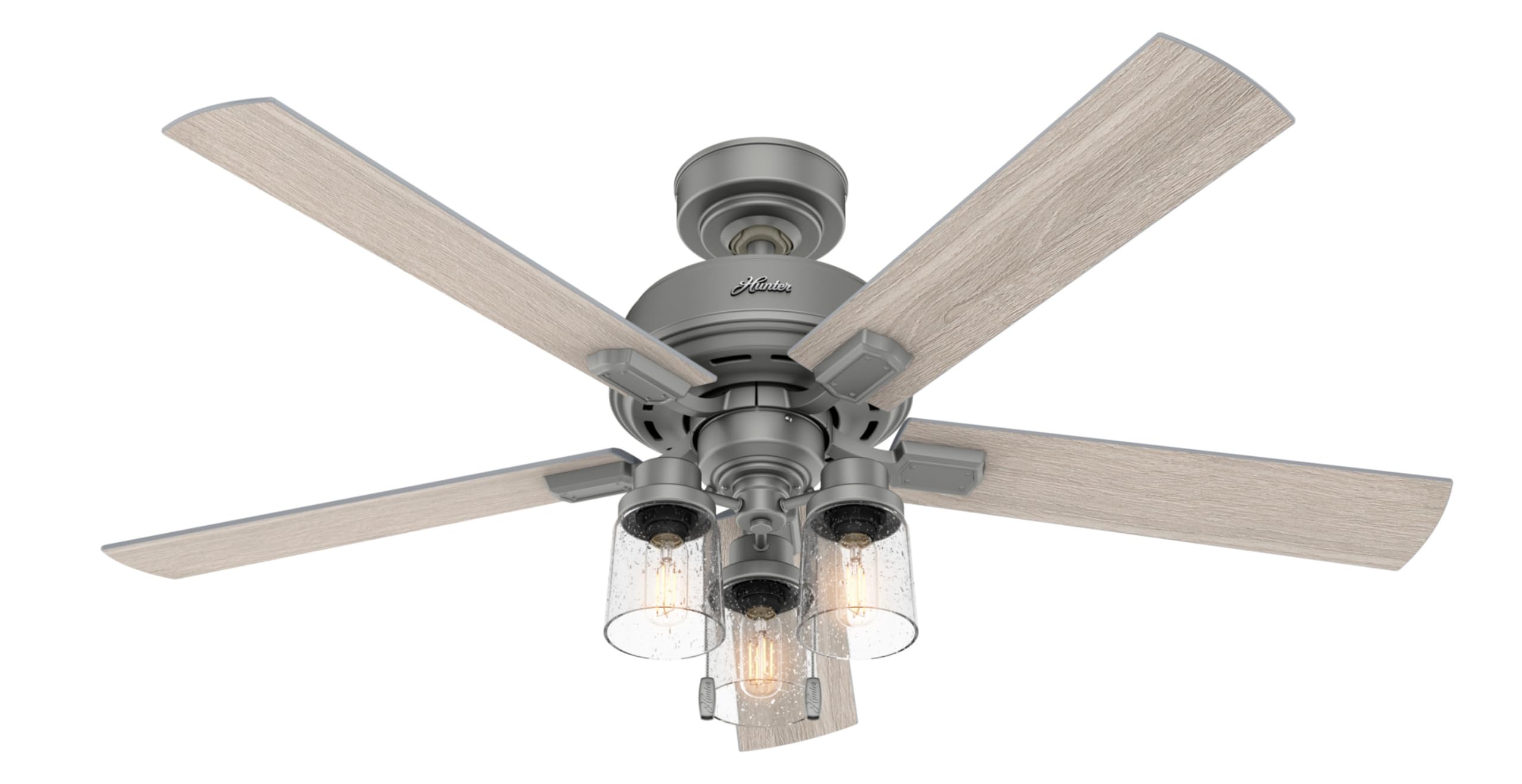 Hunter 52 inch Indoor Ceiling Fan with LED Lights - Ceiling Fan with Pull Chain, For Bedroom, Living Room, or Kitchen, Standard
