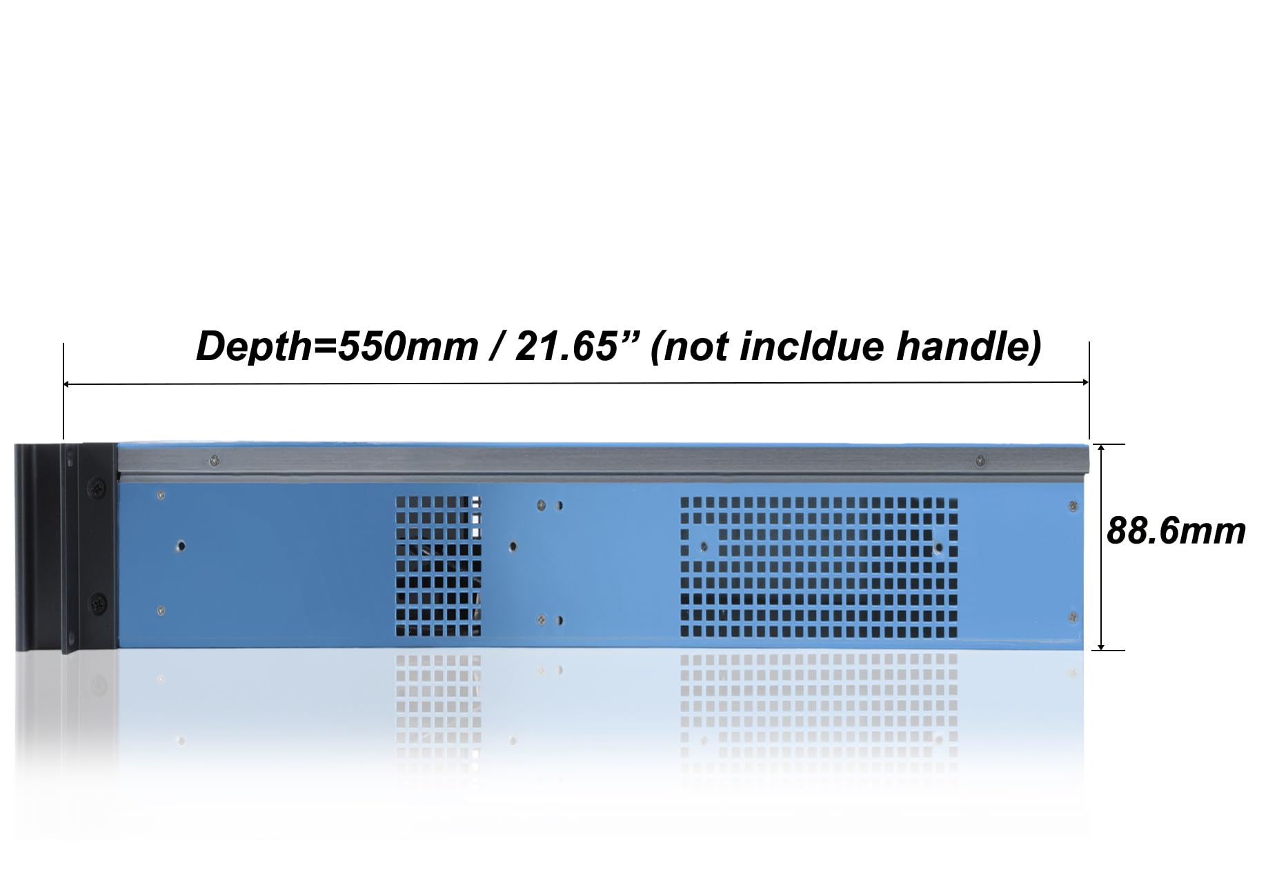Rackchoice 2U Rackmount Server Chassis 2X5.25 + 6X3.5 Atx/Matx Support Atx Psu With Either Top Or Side Cooling
